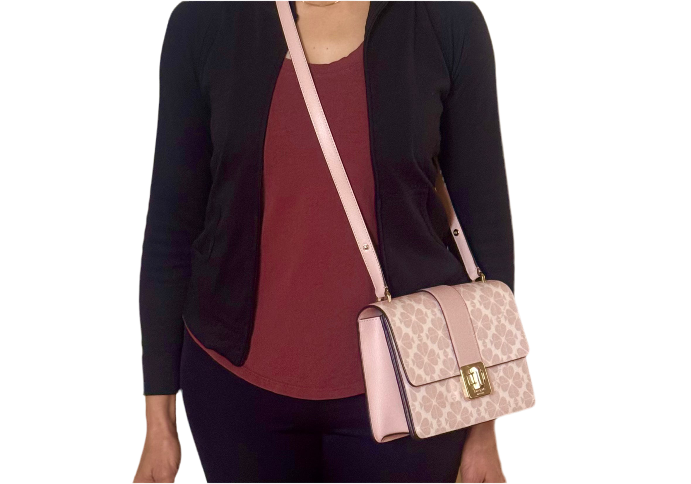 NWT Kate Spade Small Flap Shoulder Spade Flower Leather Bag