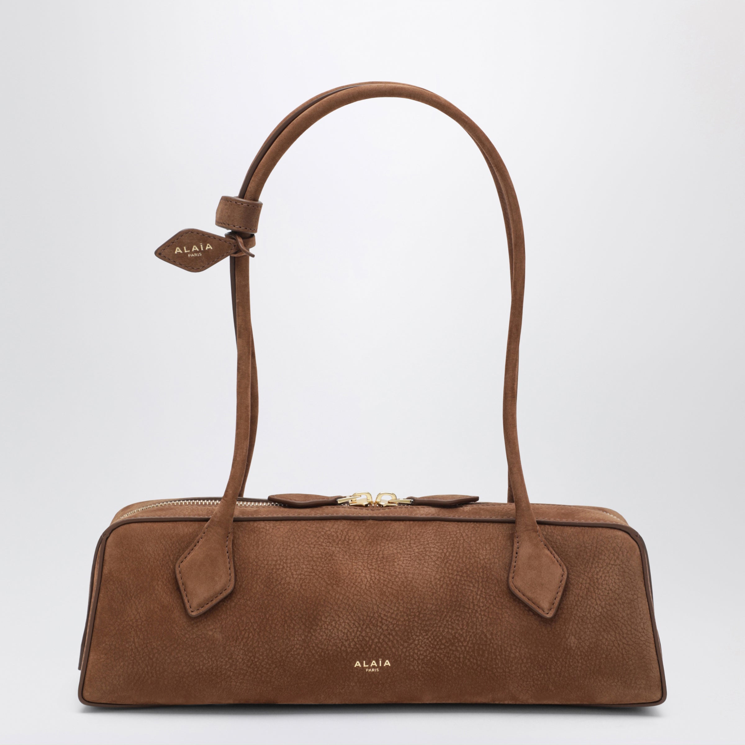 Alaia Le Teckel Medium Brown Nubuck Leather Bag Women