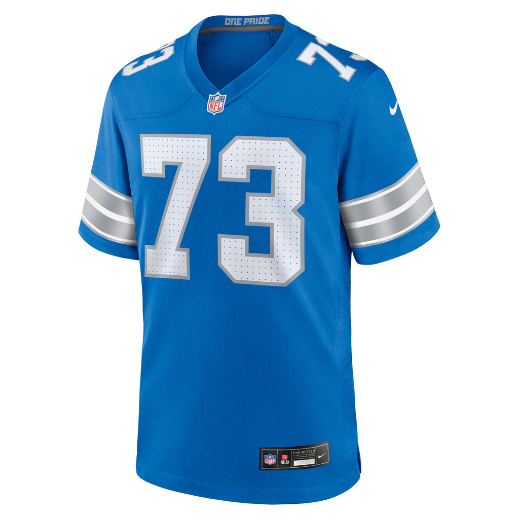 Detroit Lions Christian Mahogany Blue Team Game Jersey