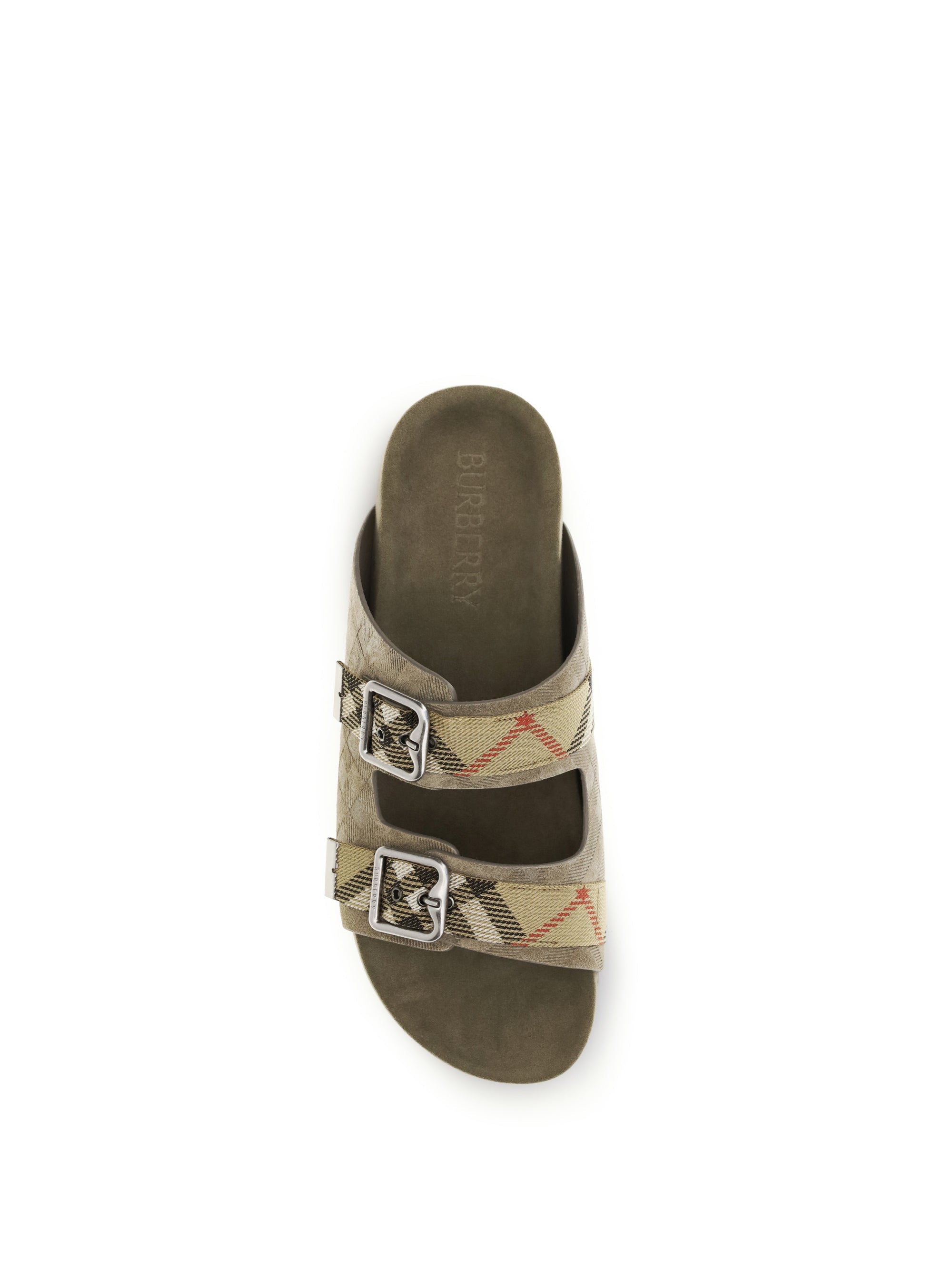 Burberry Men Urchin Suede Check Sandals