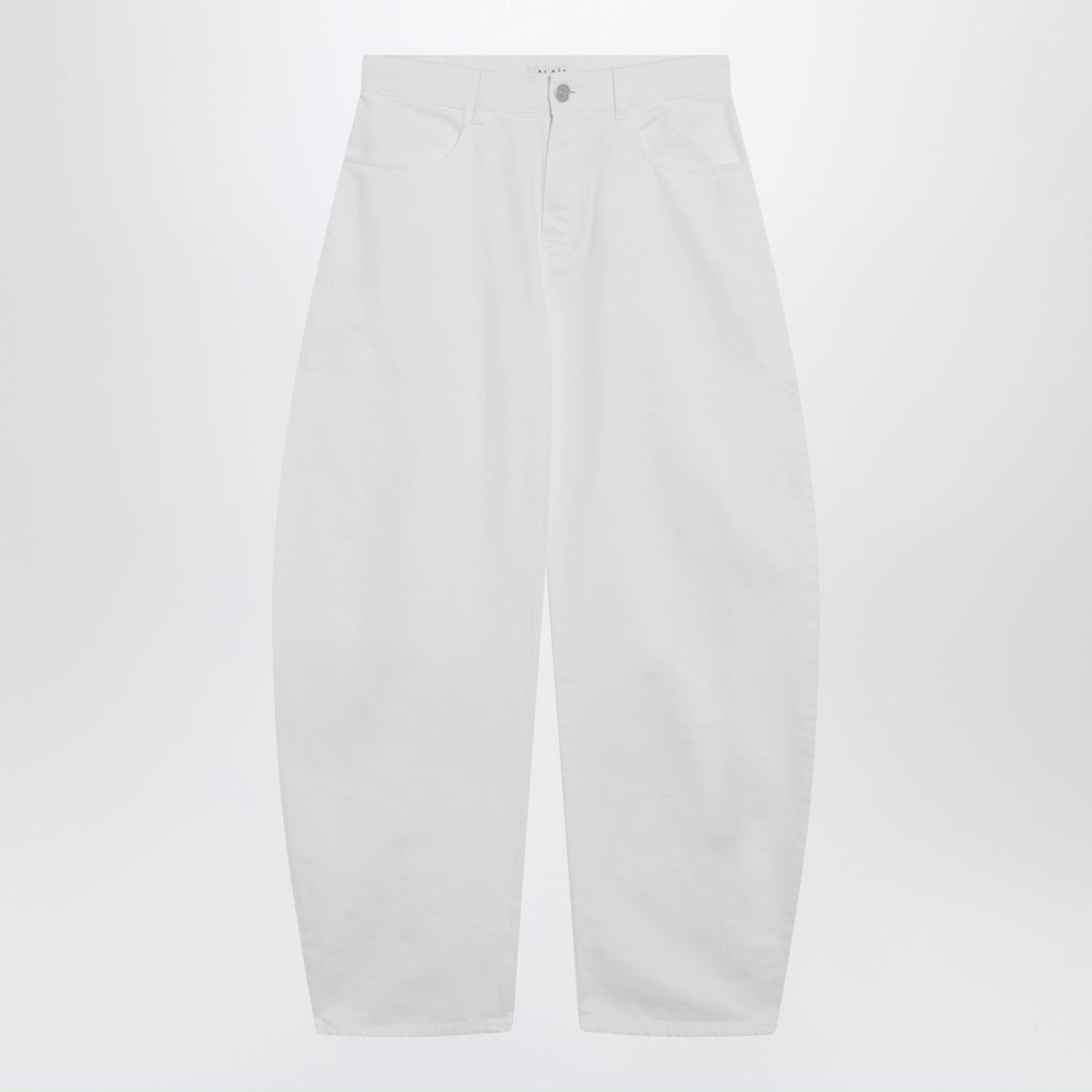Alaia Low-Rise Rounded Jeans In White Denim Women