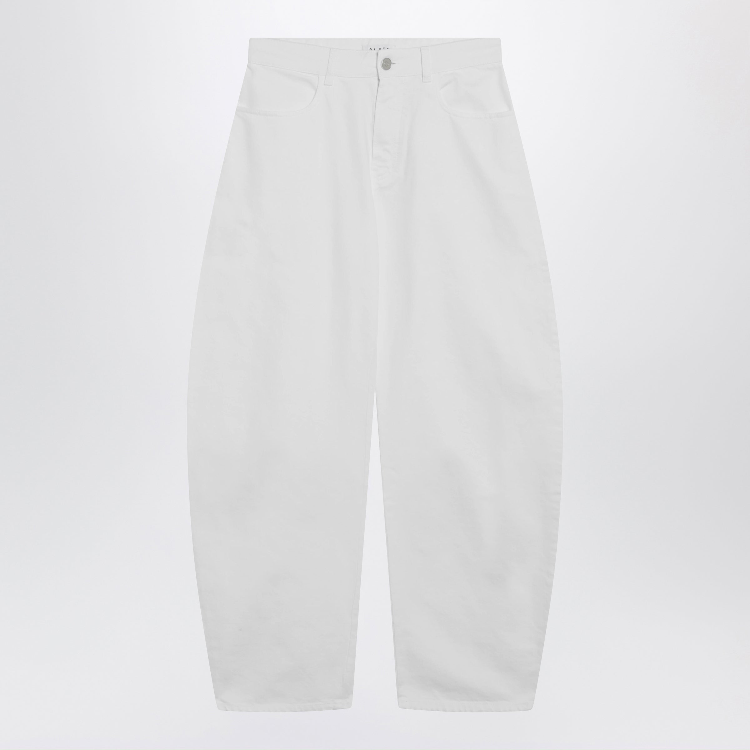 Alaia Low-Rise Rounded Jeans In White Denim Women