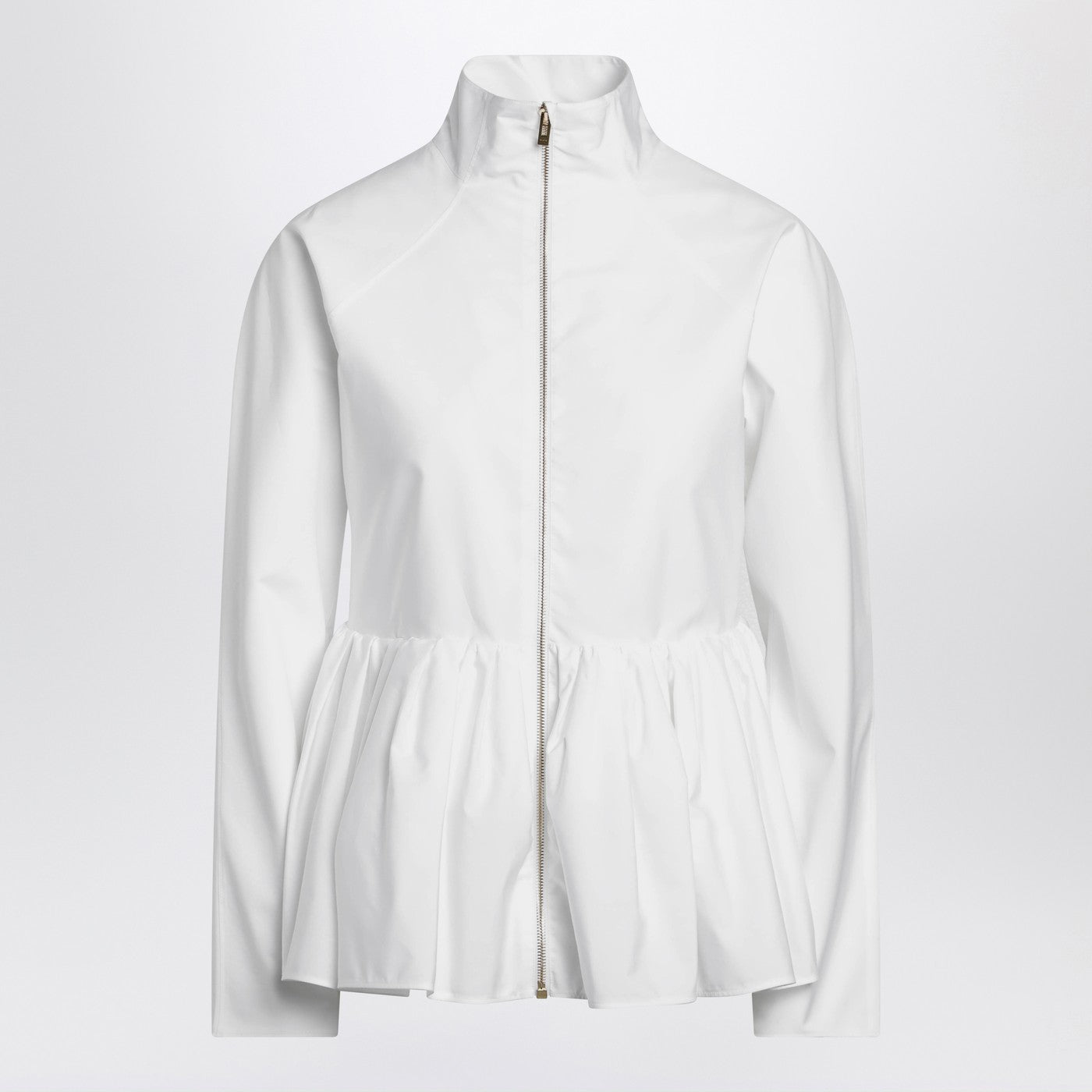 Alaia White Cotton Poplin Peplum Jacket Women