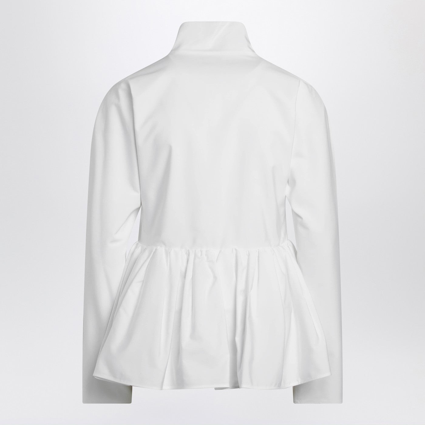 Alaia White Cotton Poplin Peplum Jacket Women
