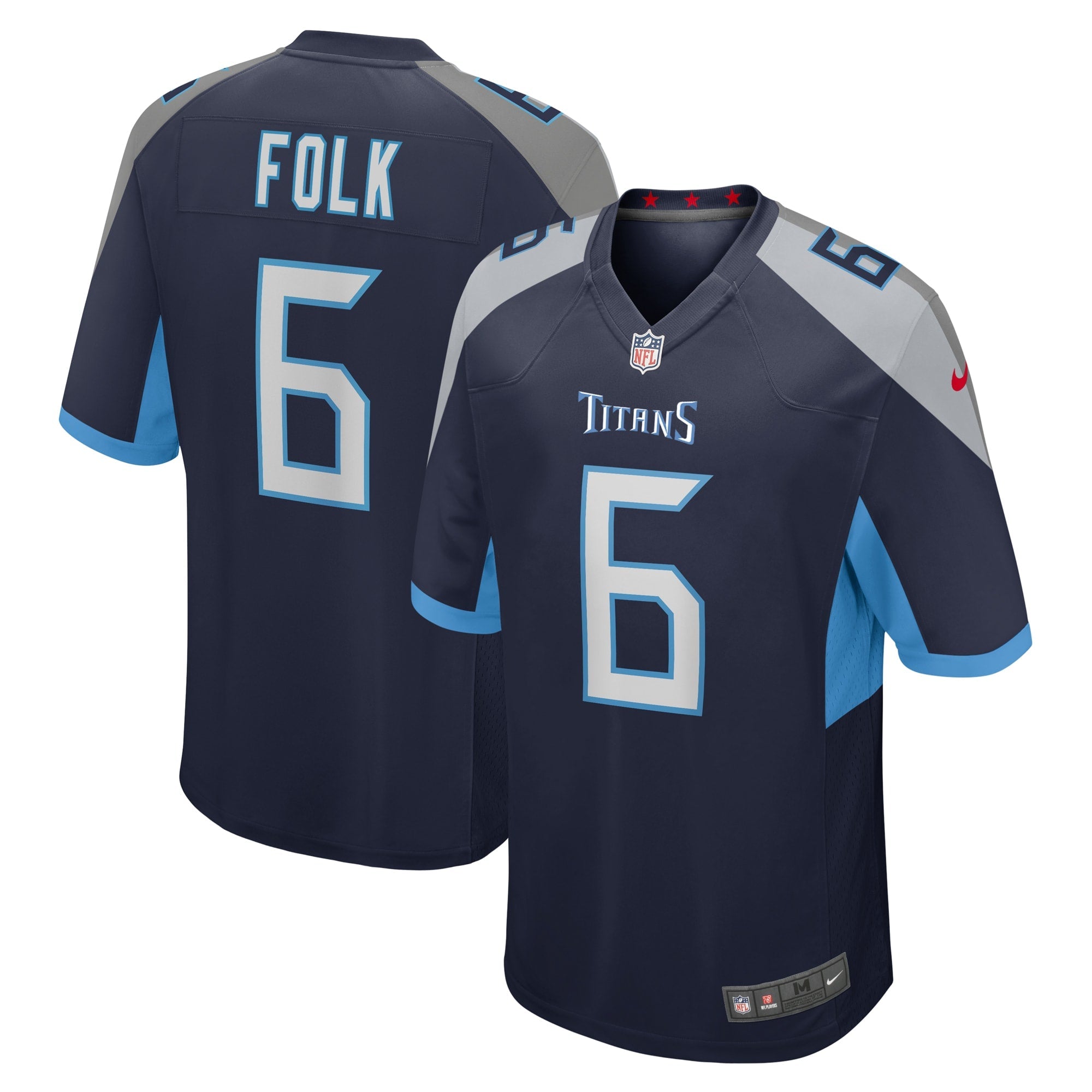 Tennessee Titans Nick Folk Navy Team Game Jersey