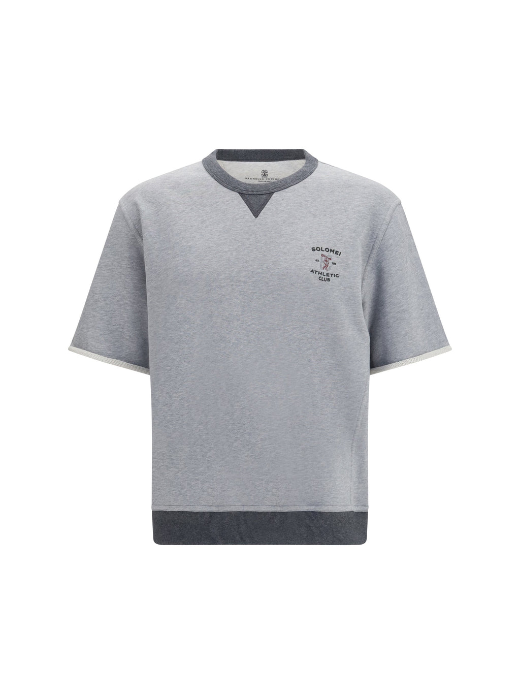 Brunello Cucinelli Men Melange Fabric T-Shirt