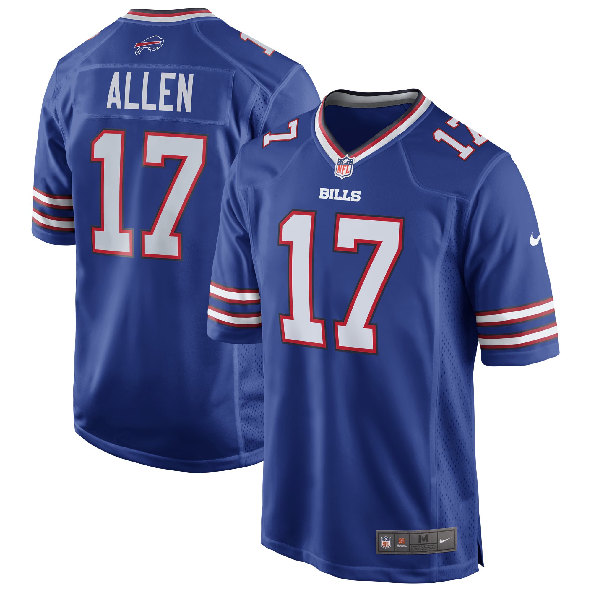 Buffalo Bills Josh Allen Royal Team Game Player Jersey