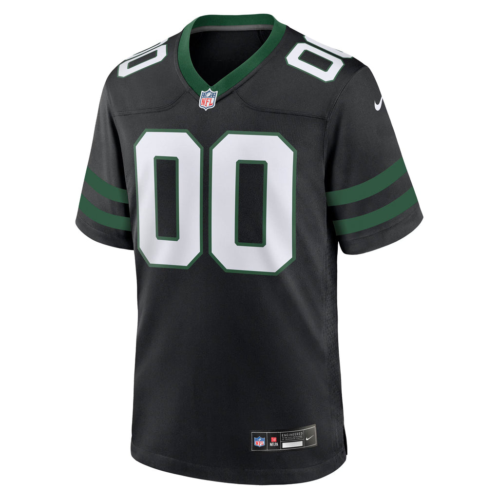 New York Jets Legacy Black Alternate Custom Game Jersey