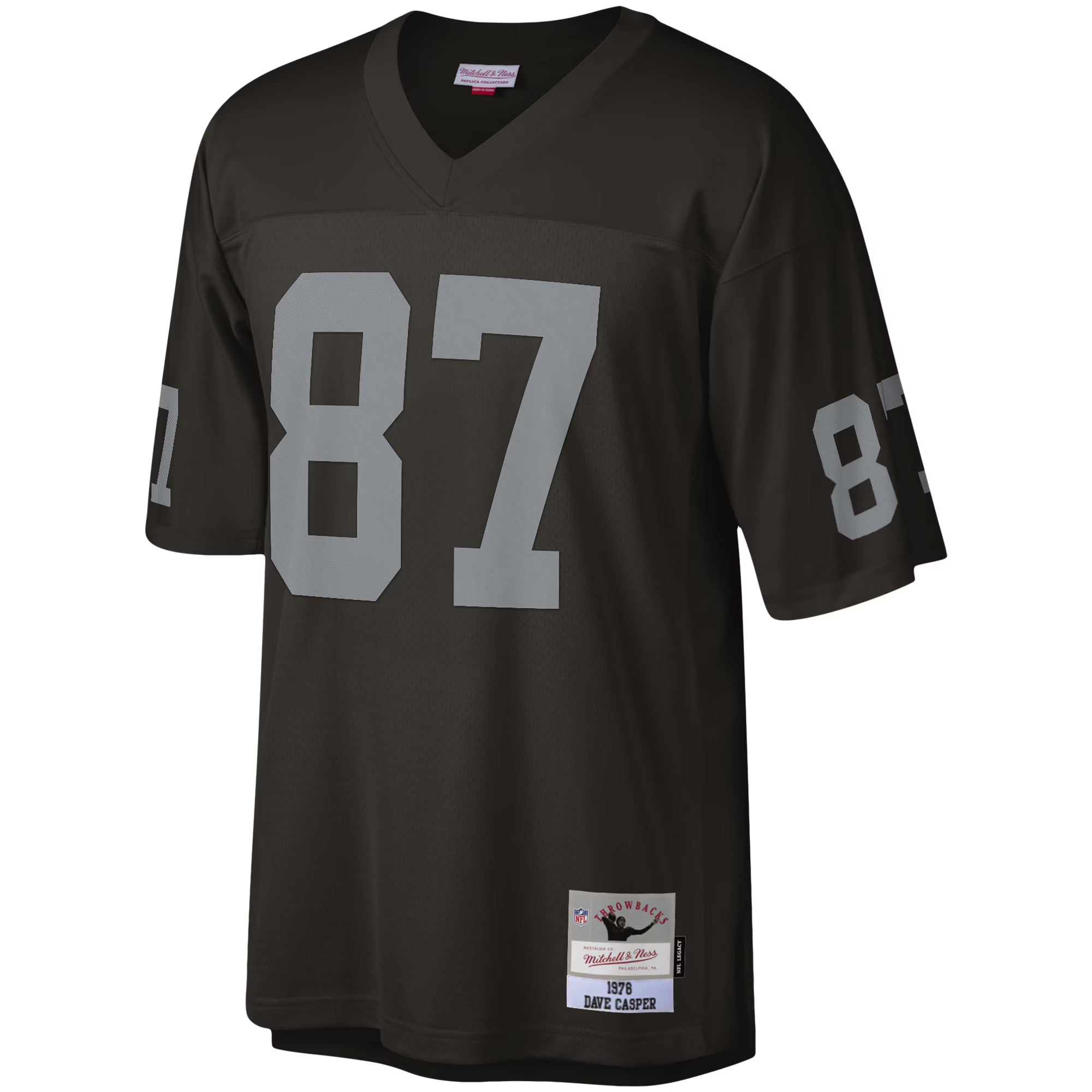Las Vegas Raiders Dave Casper Mitchell & Ness Black Legacy Replica Jersey