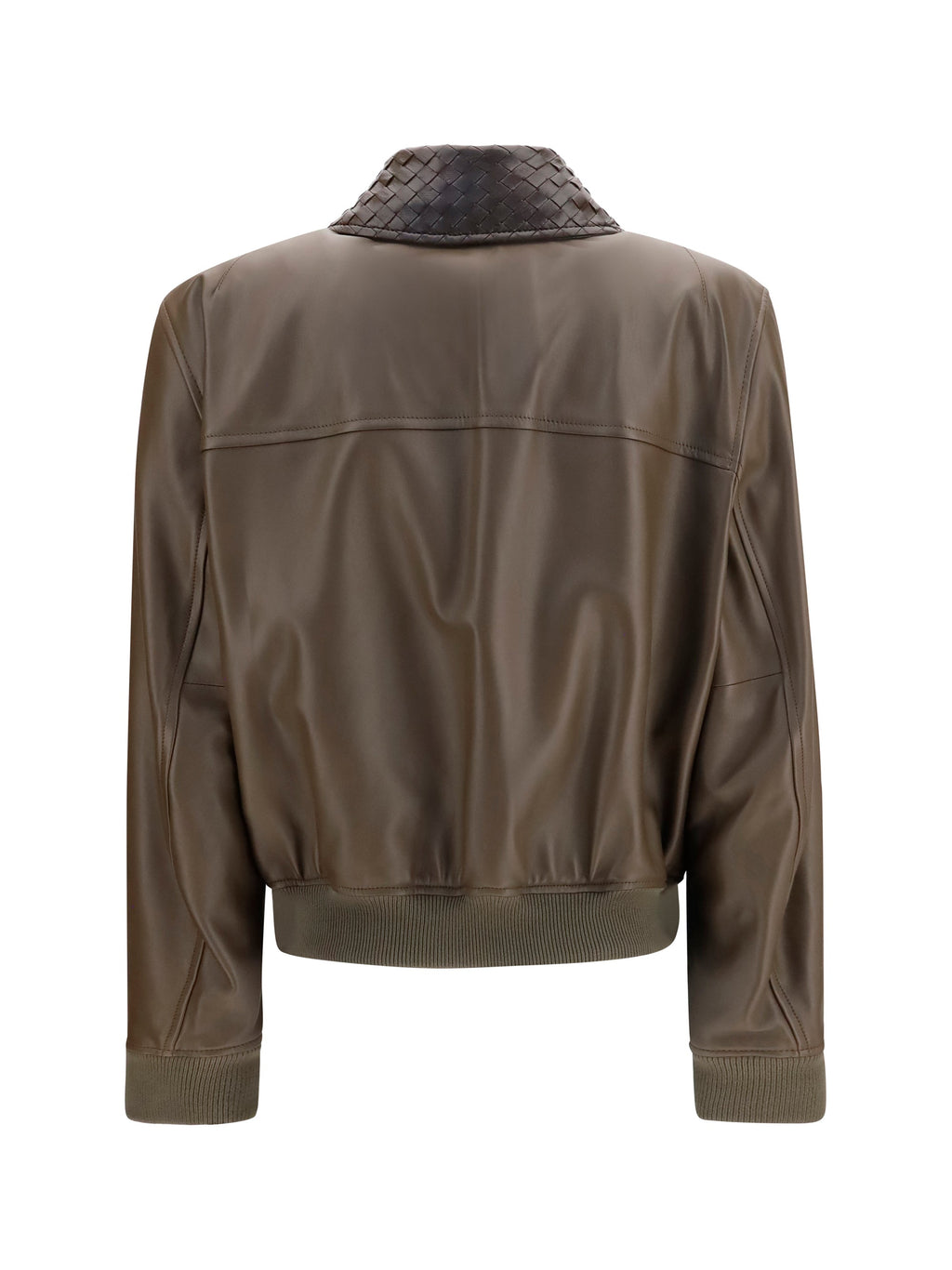 Bottega Veneta Women Glossy Leather Jacket