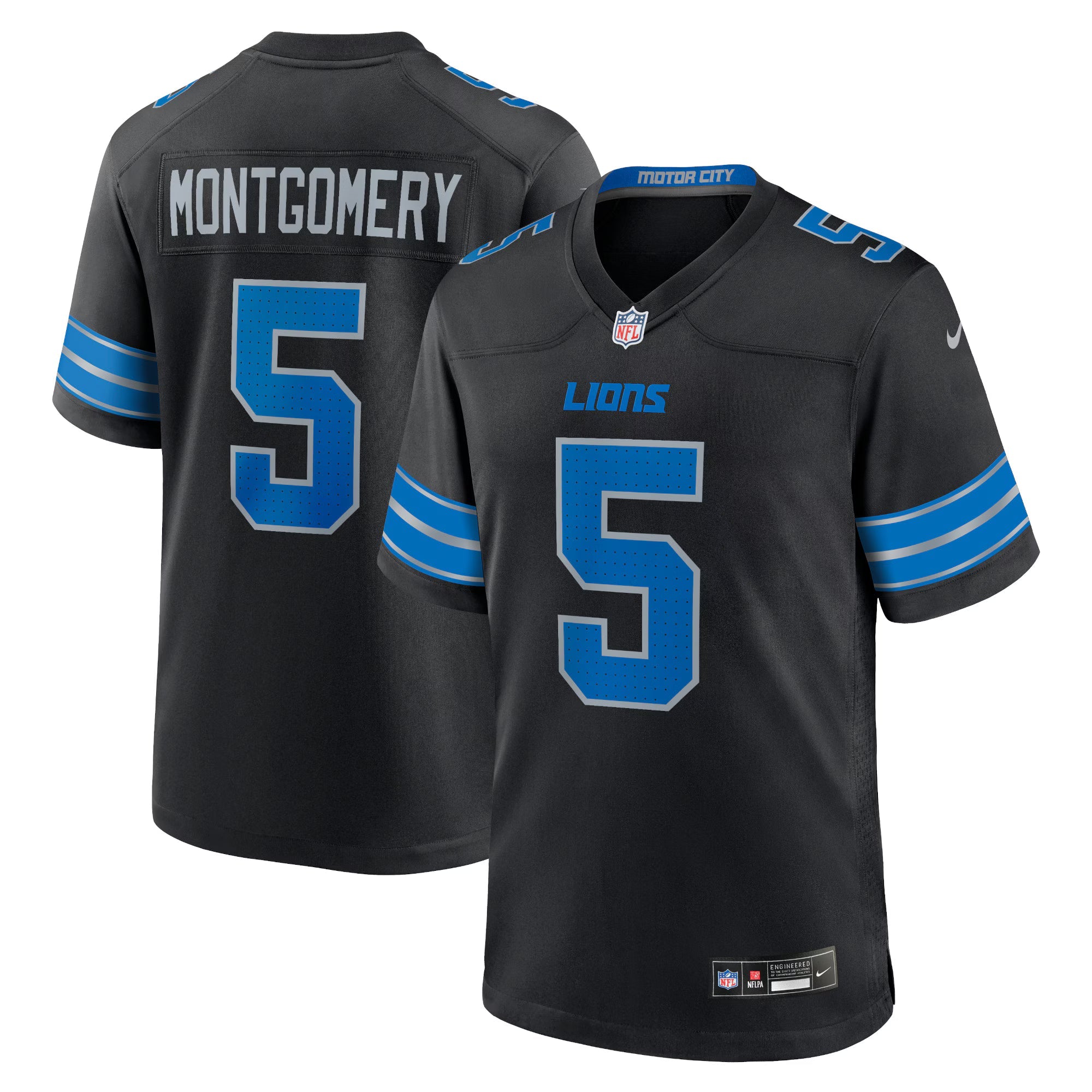 Detroit Lions David Montgomery Black 2nd Alternate Game Jersey