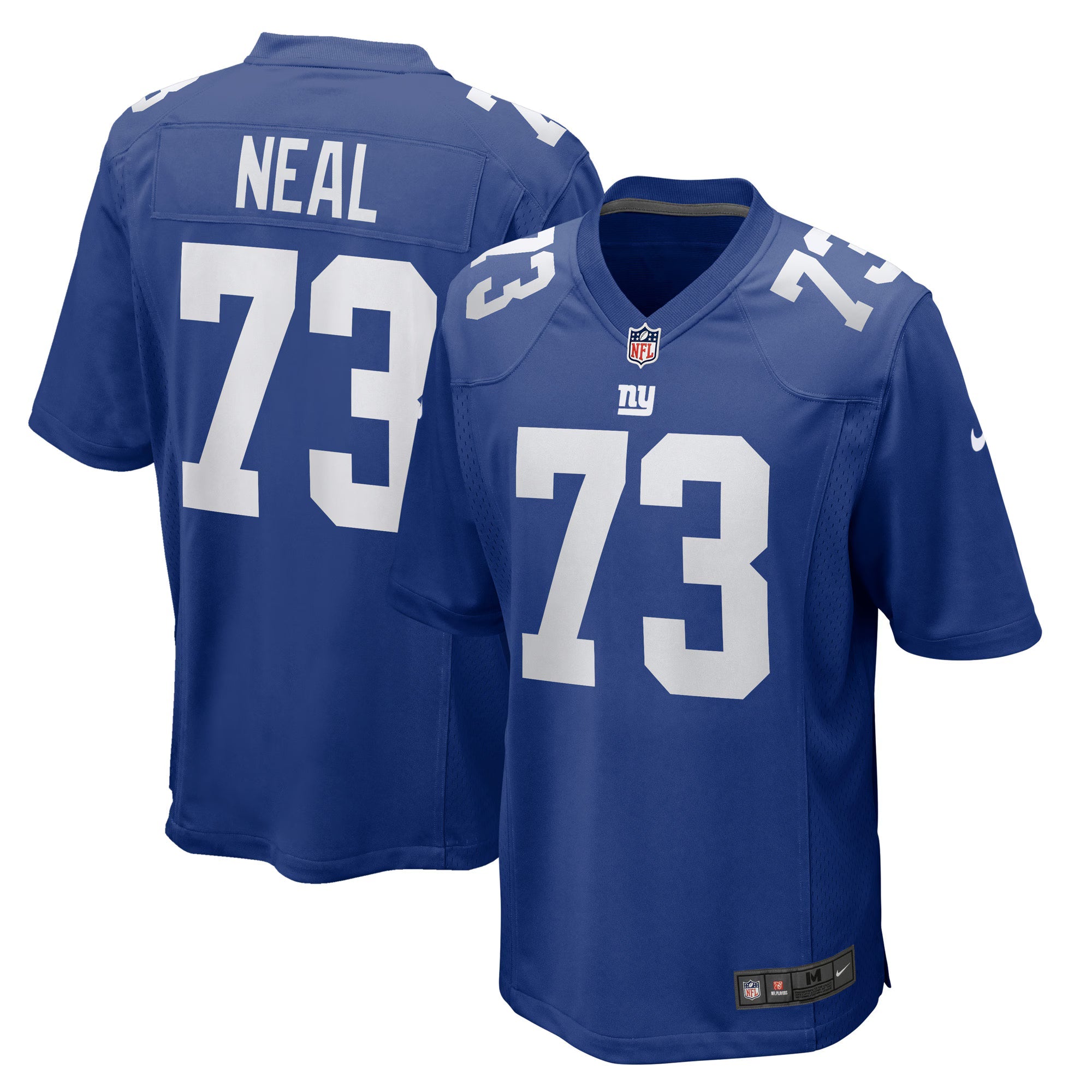 New York Giants Evan Neal Royal Player Game Jersey
