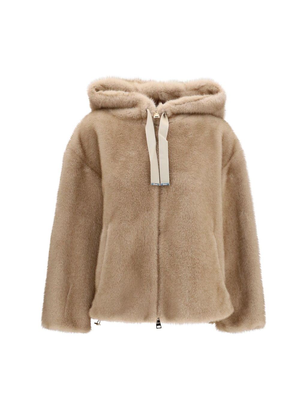 Herno Women Hooded Jacket In Eco-Fur
