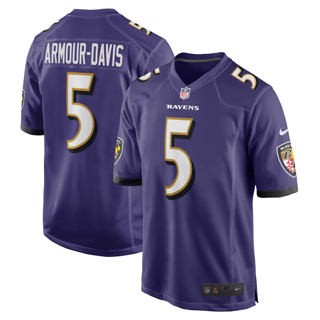 Baltimore Ravens Jalyn Armour-Davis Purple Game Player Jersey