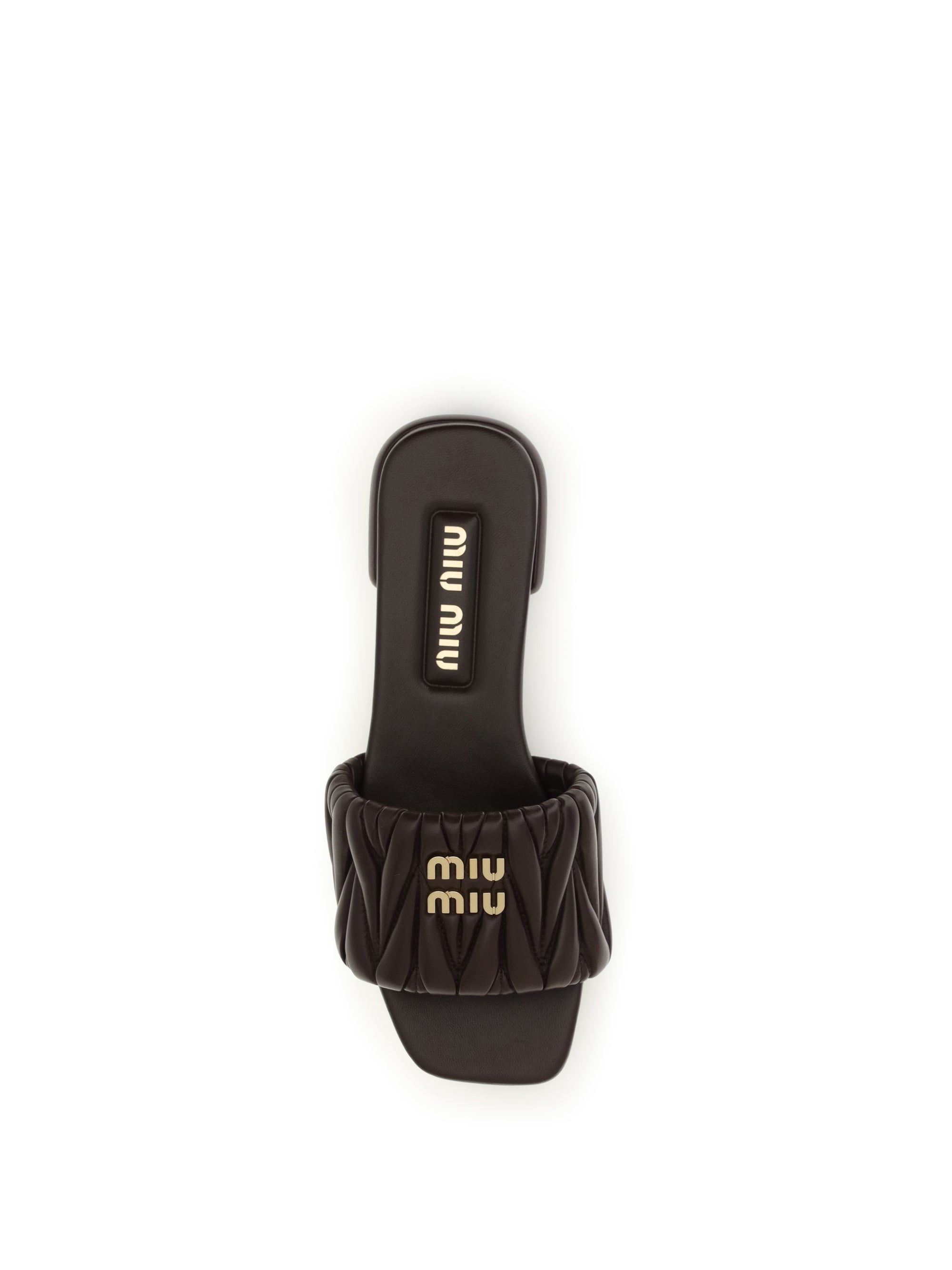 Miu Miu Women Matelassé Nappa Leather Sandals