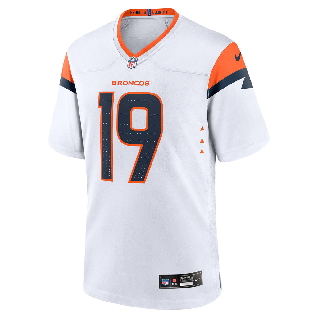 Denver Broncos Marvin Mims Jr White Game Jersey