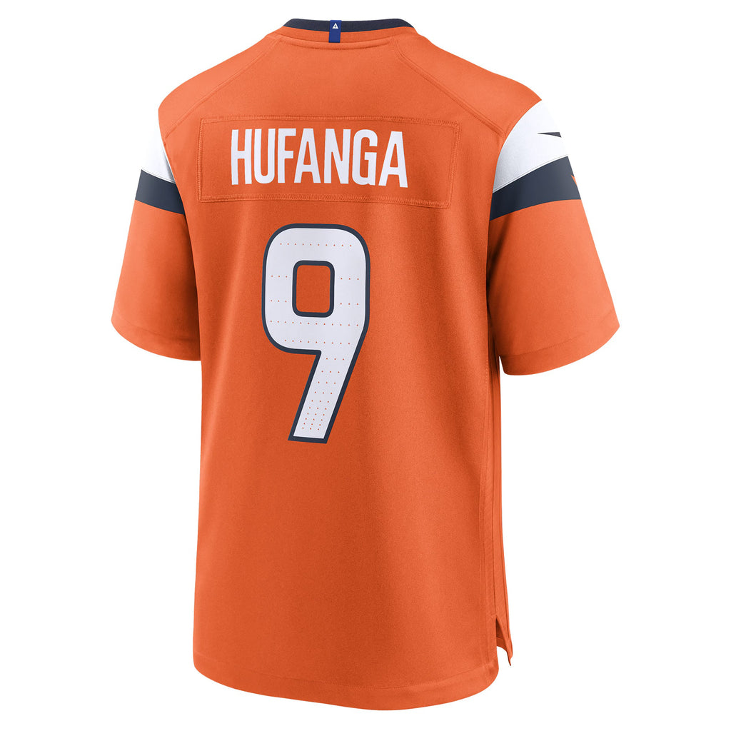 Denver Broncos Talanoa Hufanga Orange Team Game Jersey