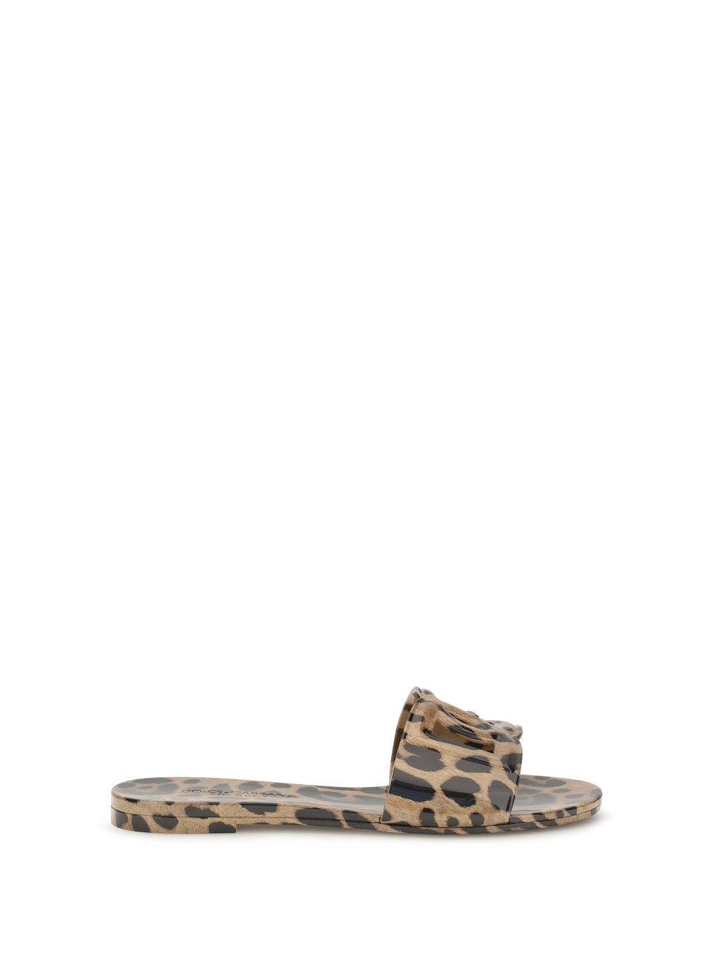 Dolce & Gabbana Women Rubber Sandals With Leopard Print