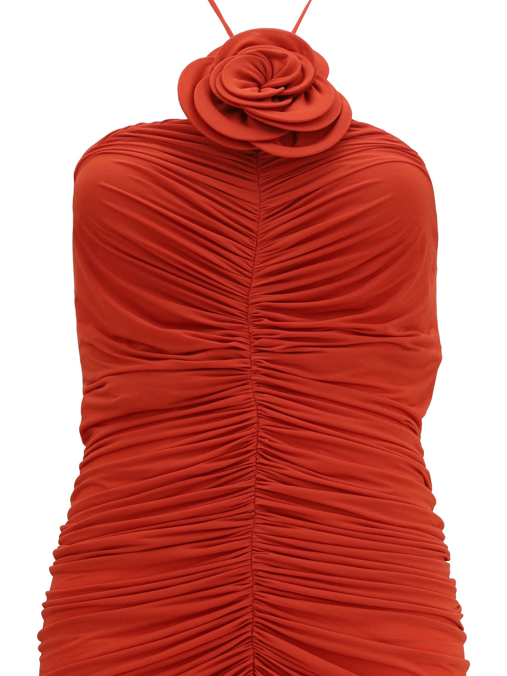 Magda Butrym Women Halterneck Dress With Floral Ruching