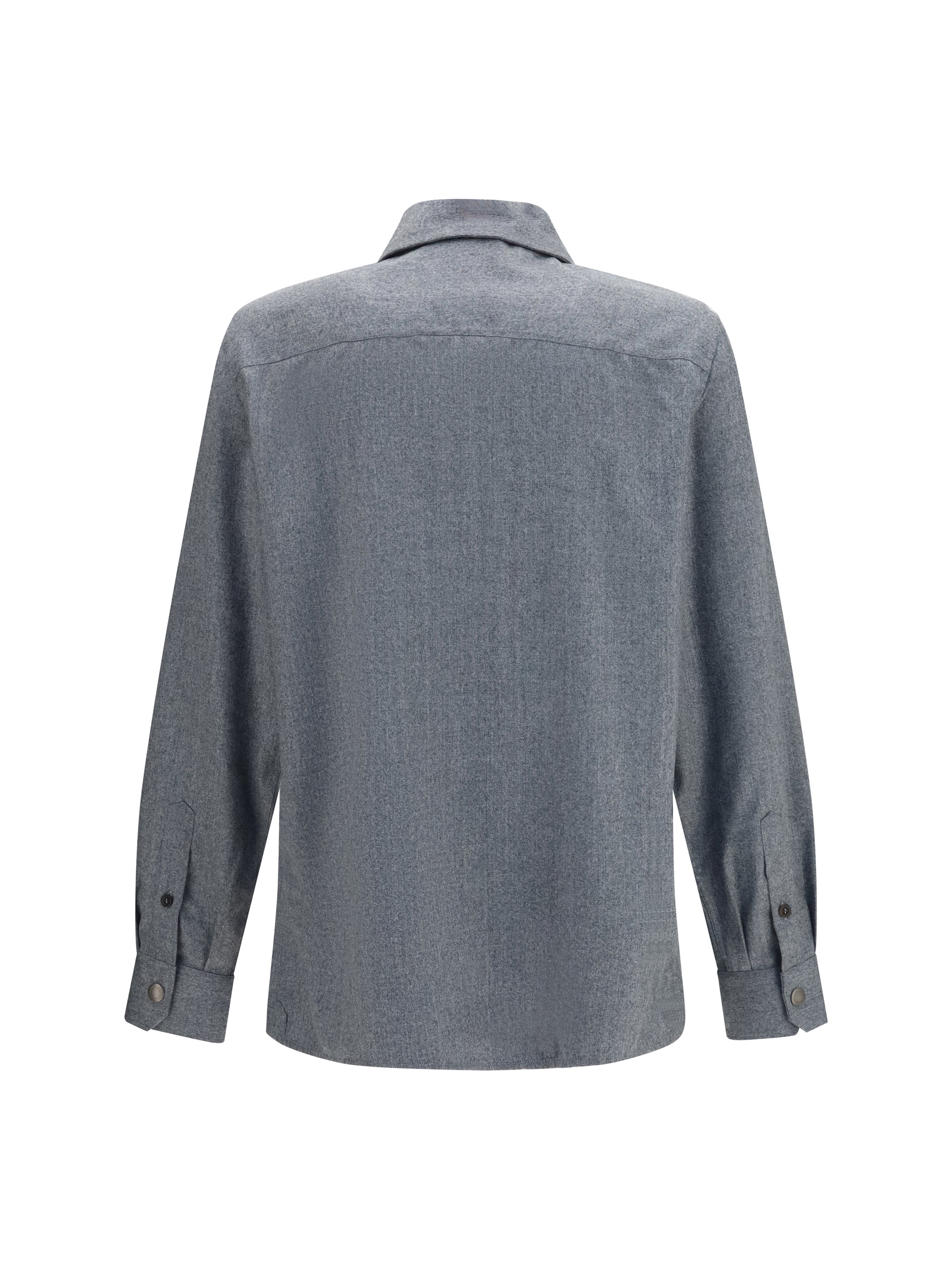 Brunello Cucinelli Men Virgin Wool Shirt