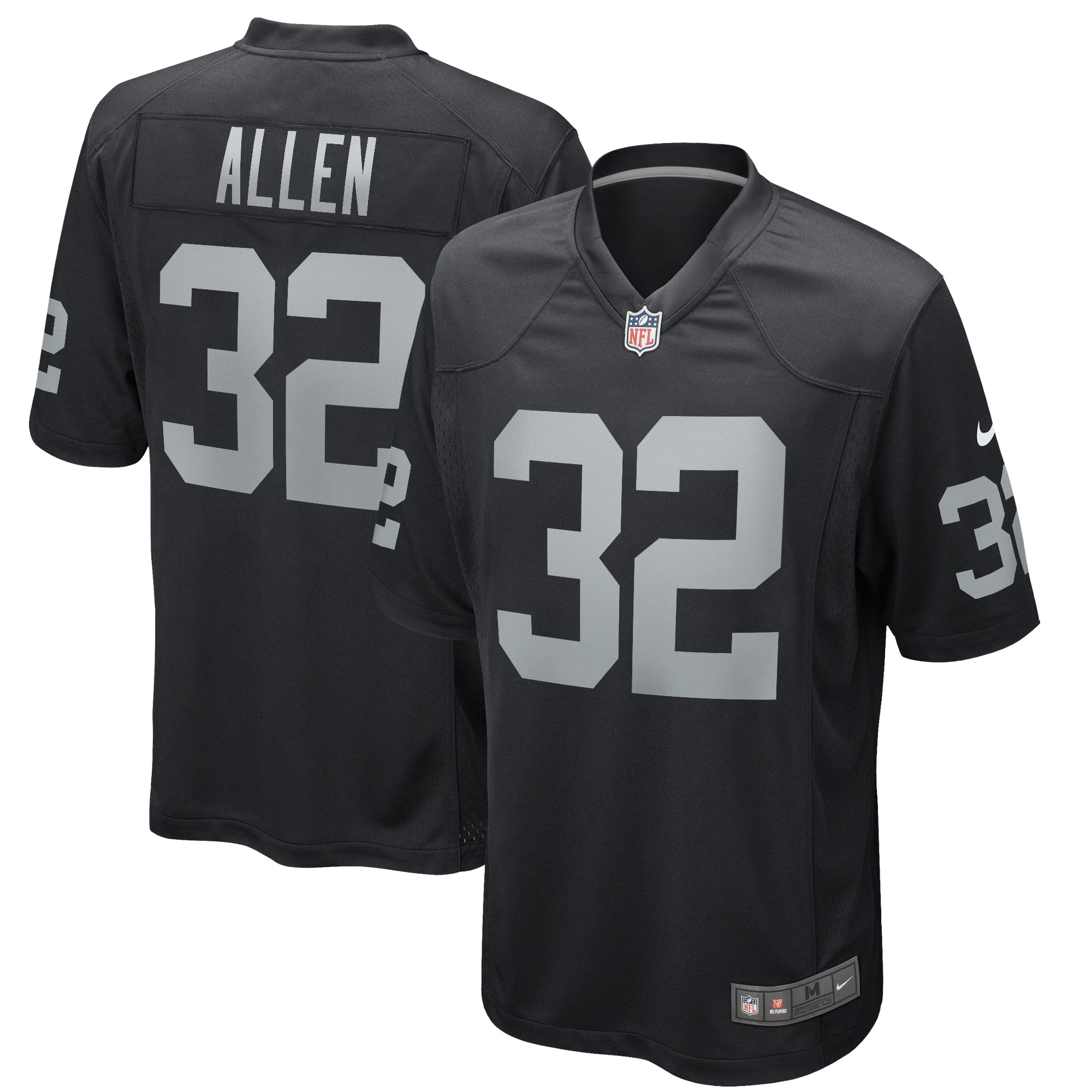 Las Vegas Raiders Marcus Allen Black Game Retired Player Jersey