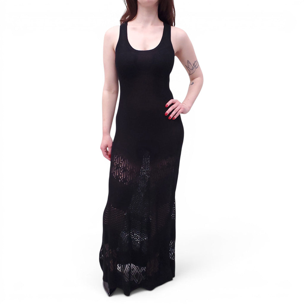 AERON BLACK ‘SHIRLEY’ COVERUP DRESS - SIZE M