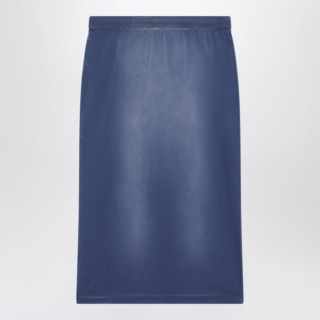 Acne Studios Navy Blue Cotton Skirt With A Splatter Effect Women
