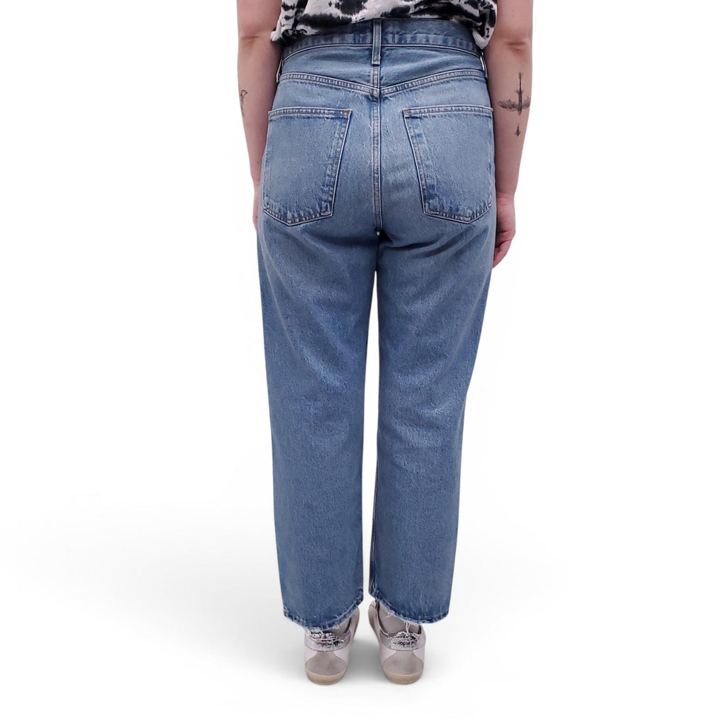 AGOLDE BUTTON-FLY '90'S CROP' JEANS - SIZE 26