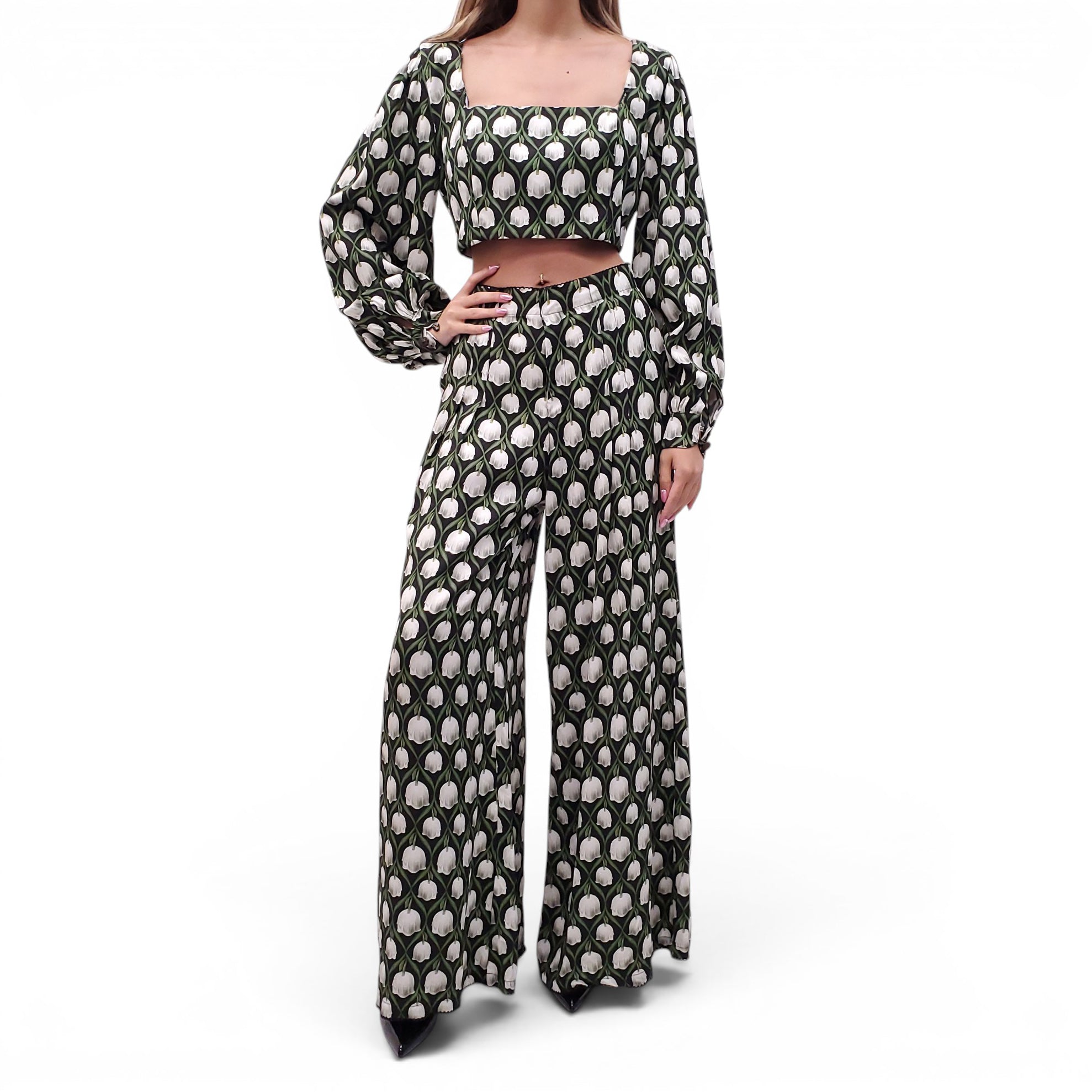 AGUA BENDITA FLORAL 2-PIECE SET - SIZE M/L