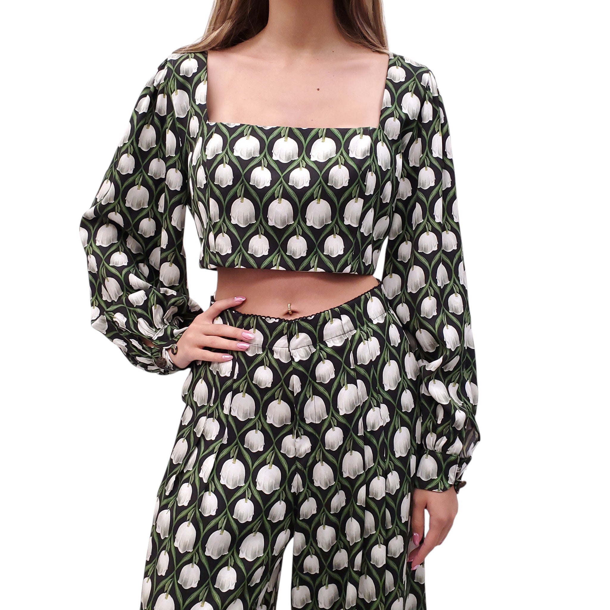 AGUA BENDITA FLORAL 2-PIECE SET - SIZE M/L