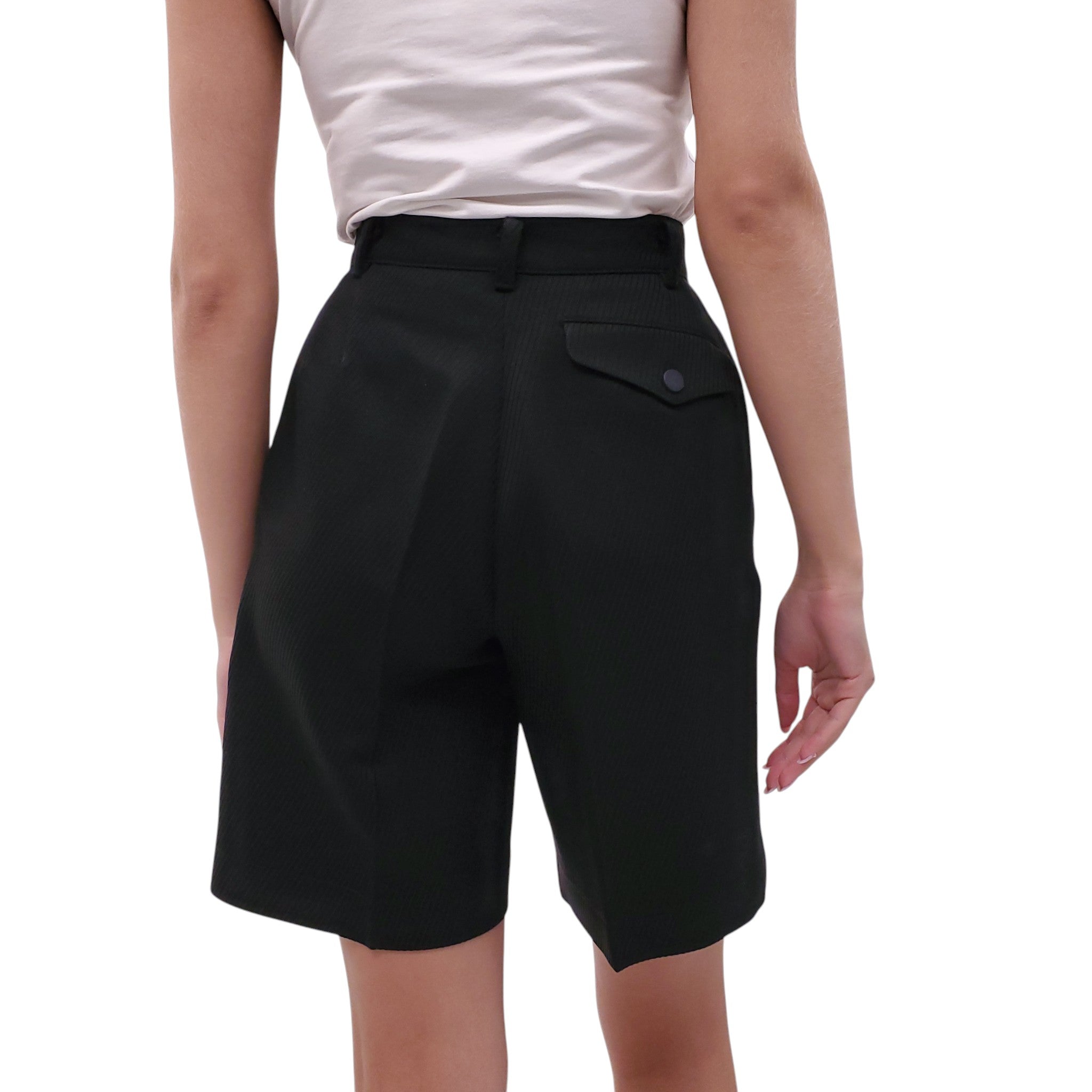 ALAÏA BLACK PLEATED SHORTS - SIZE XS