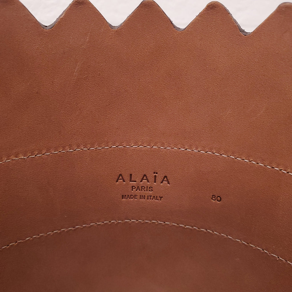 ALAÏA WIDE WAIST LEATHER BELT - SIZE 80