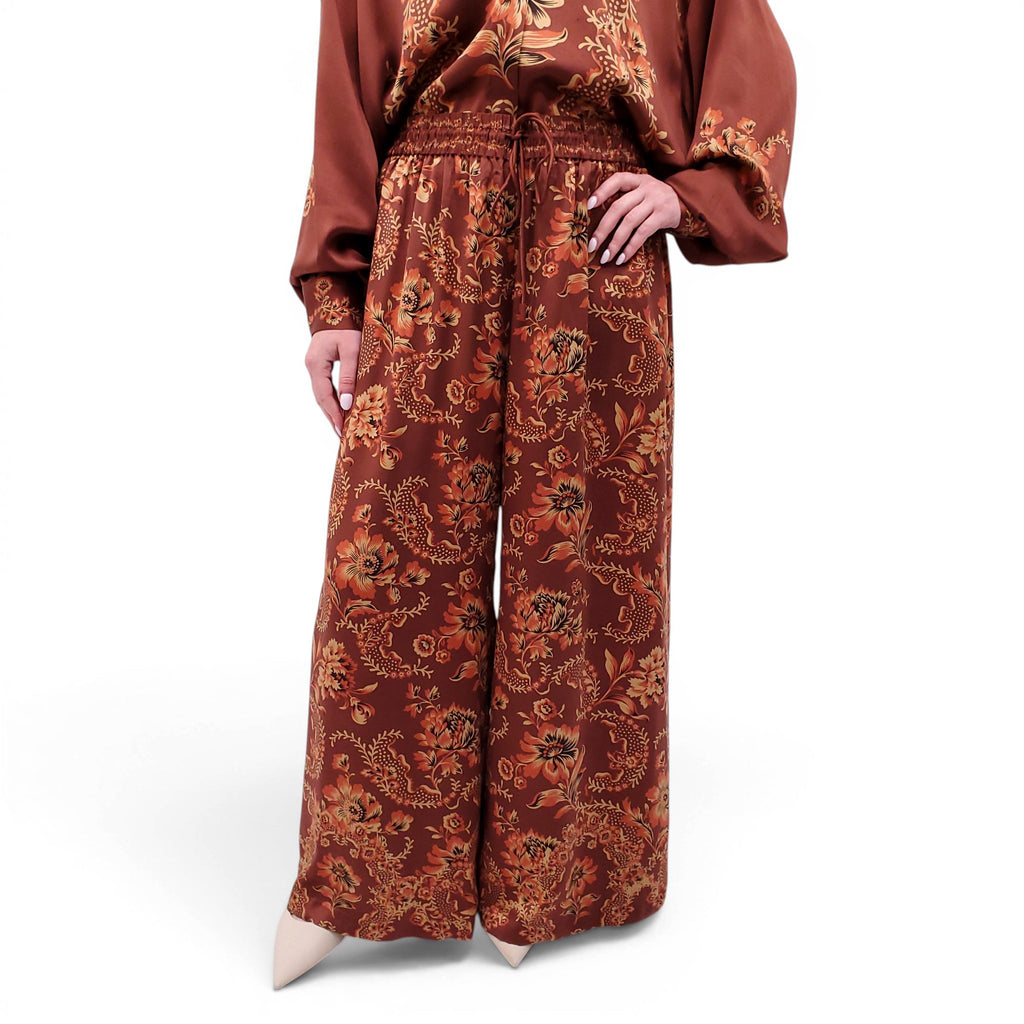 ALEMAIS COPPER FLORAL SILK SET - SIZE 12