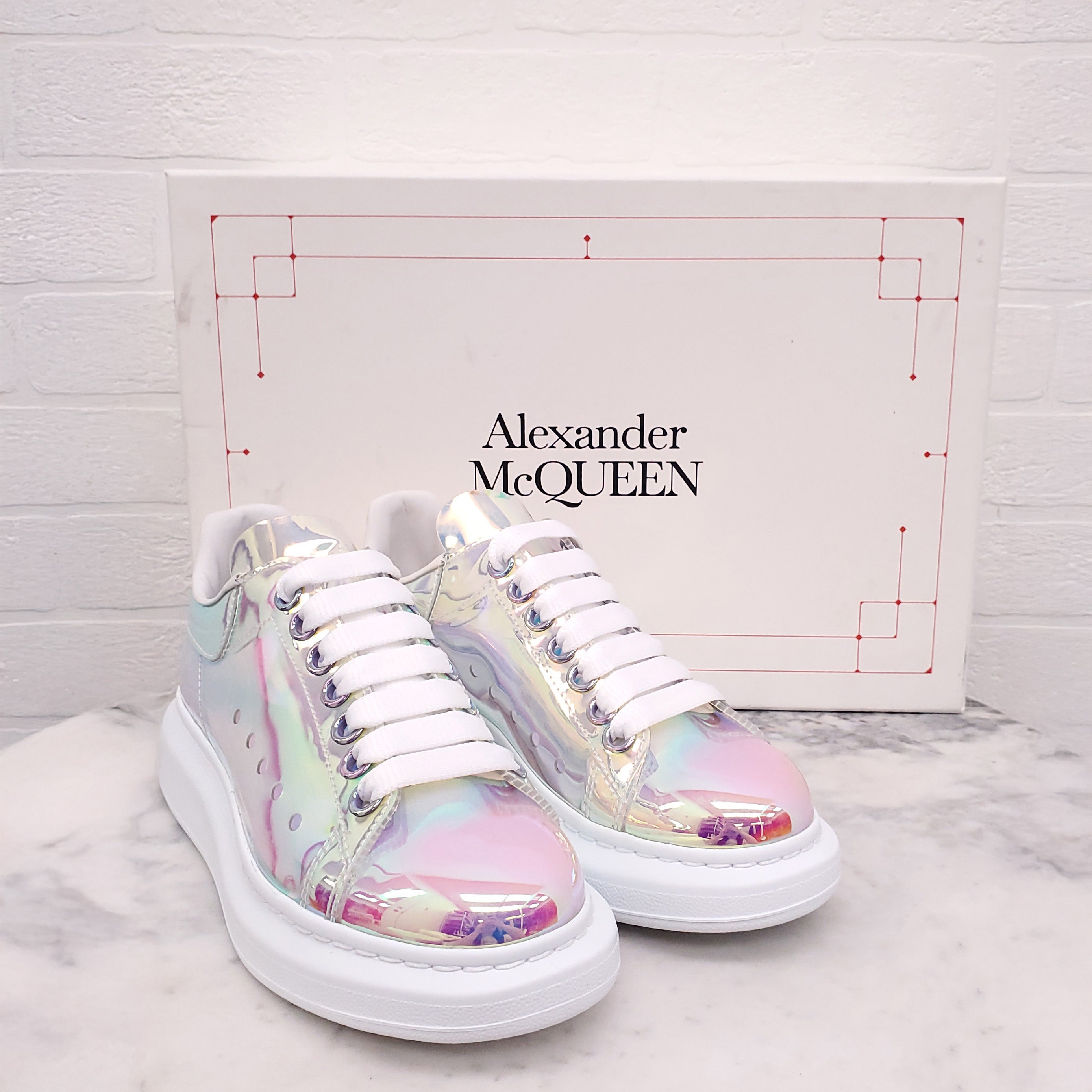 ALEXANDER MCQUEEN LUCITE SNEAKERS - SIZE 36.5
