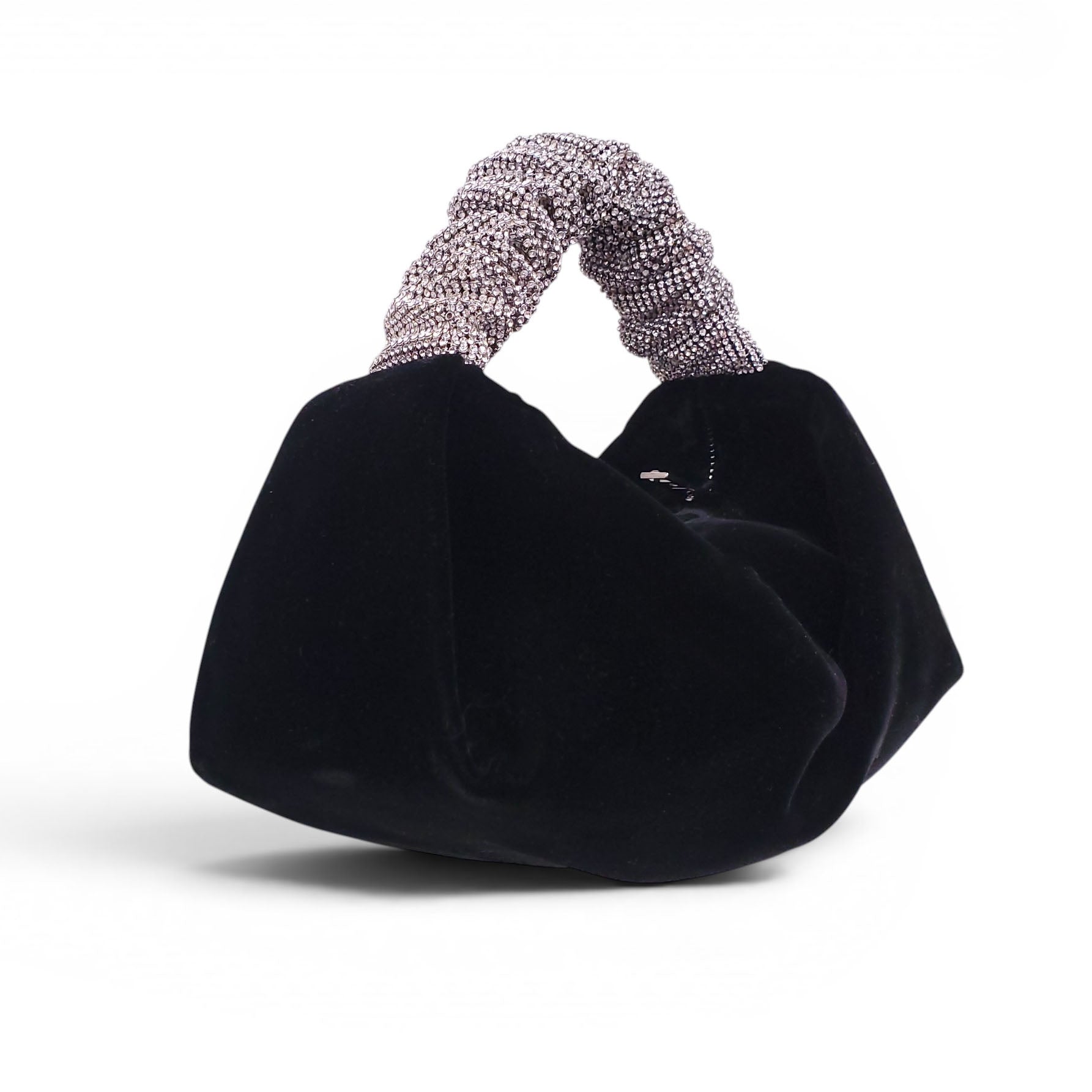 ALEXANDER WANG VELVET BAG WITH CRYSTAL DETAIL