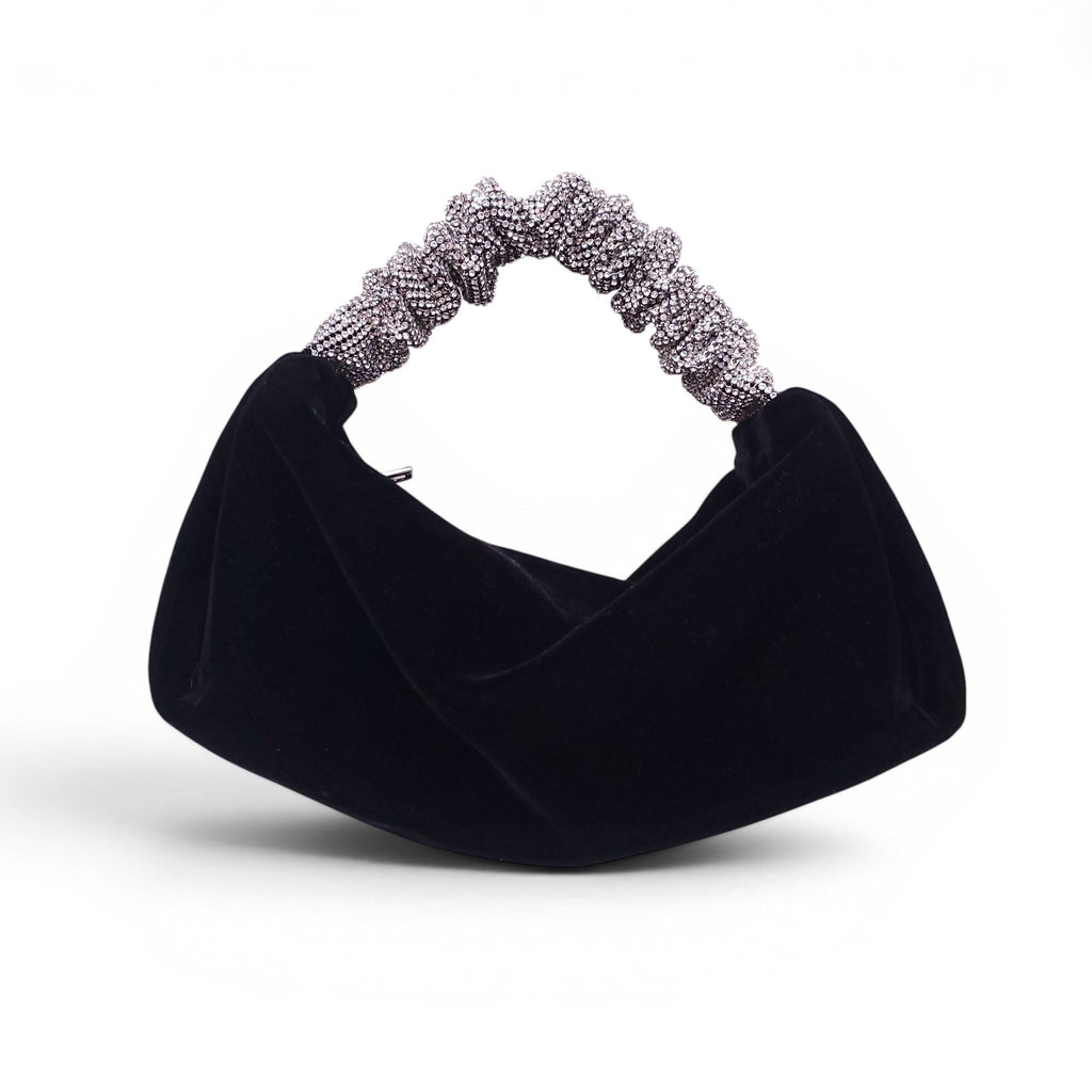 ALEXANDER WANG VELVET BAG WITH CRYSTAL DETAIL