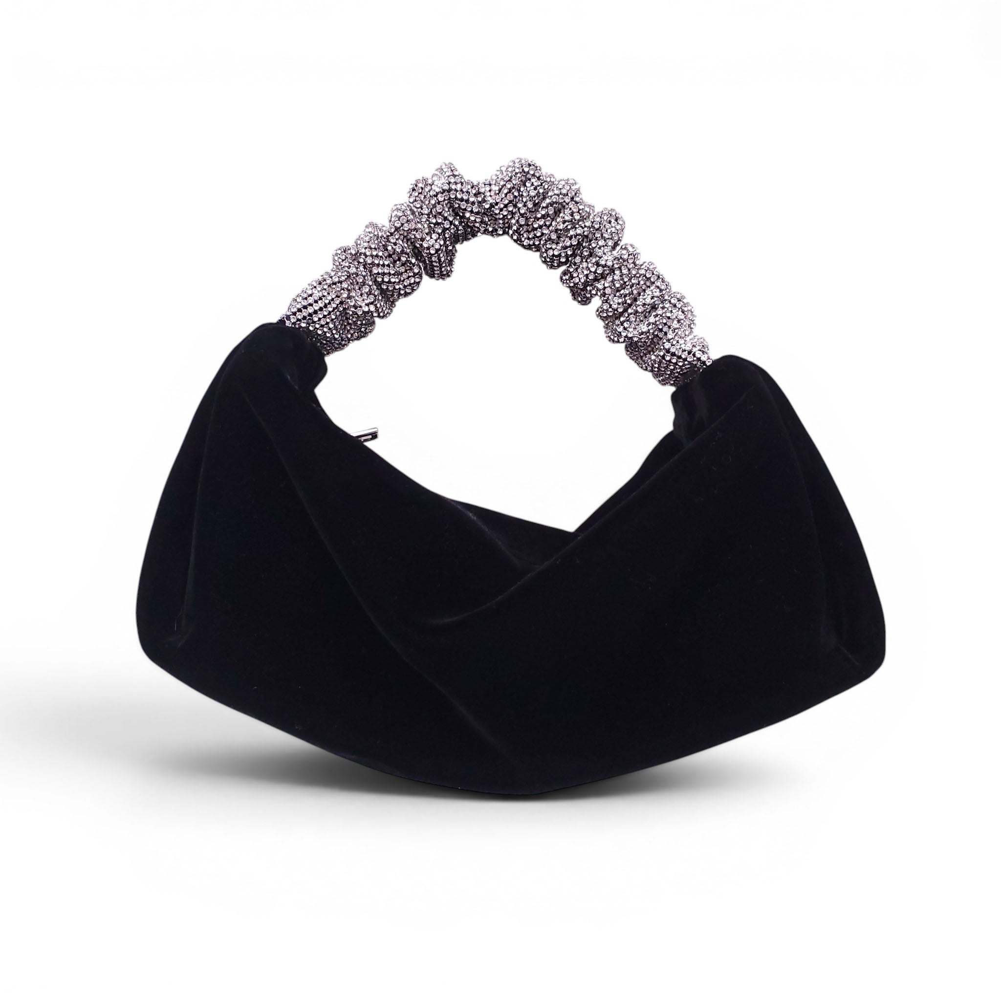 ALEXANDER WANG VELVET BAG WITH CRYSTAL DETAIL