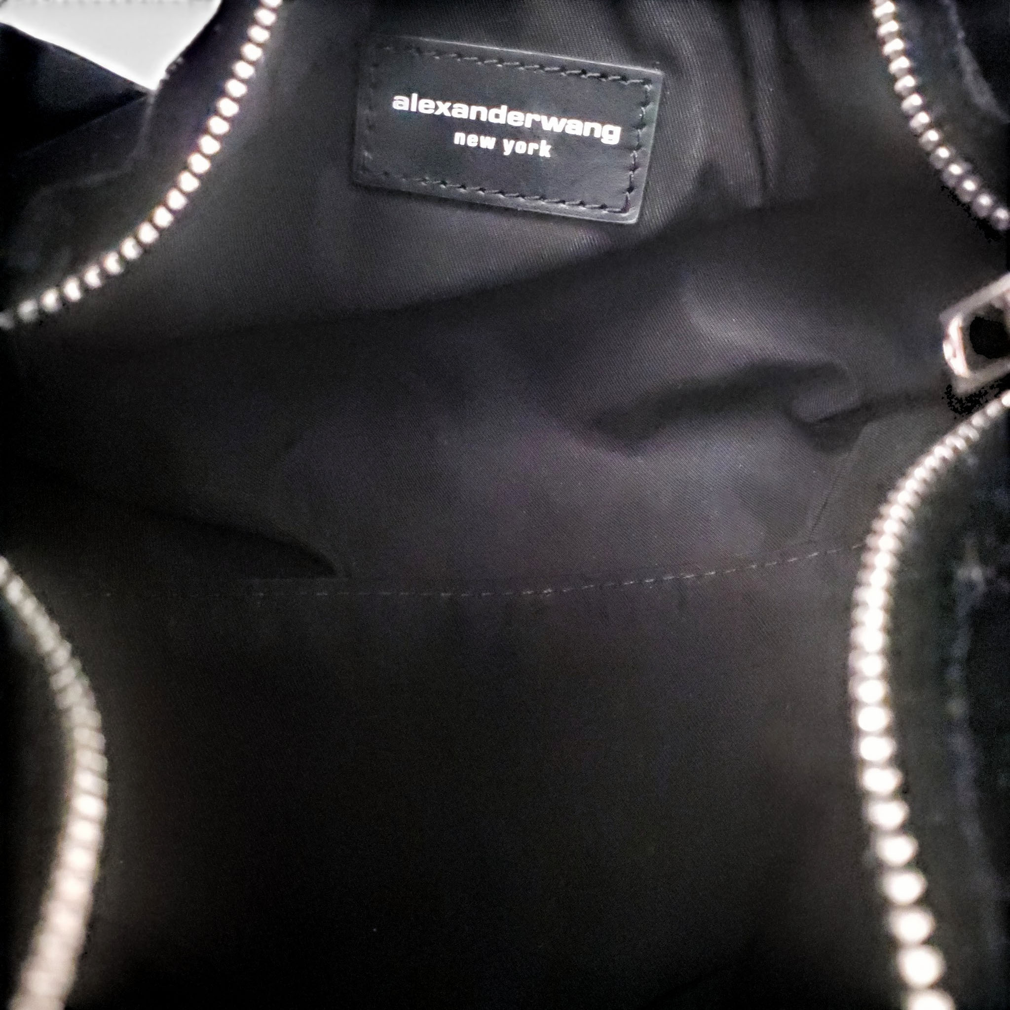 ALEXANDER WANG VELVET BAG WITH CRYSTAL DETAIL
