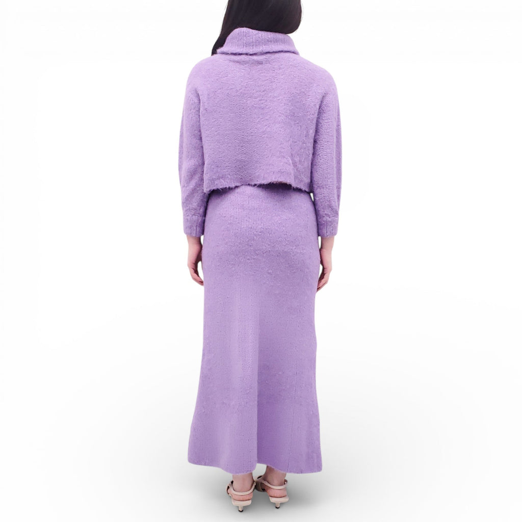 AMERICAN VINTAGE PURPLE KNIT SKIRT SET - SIZE S