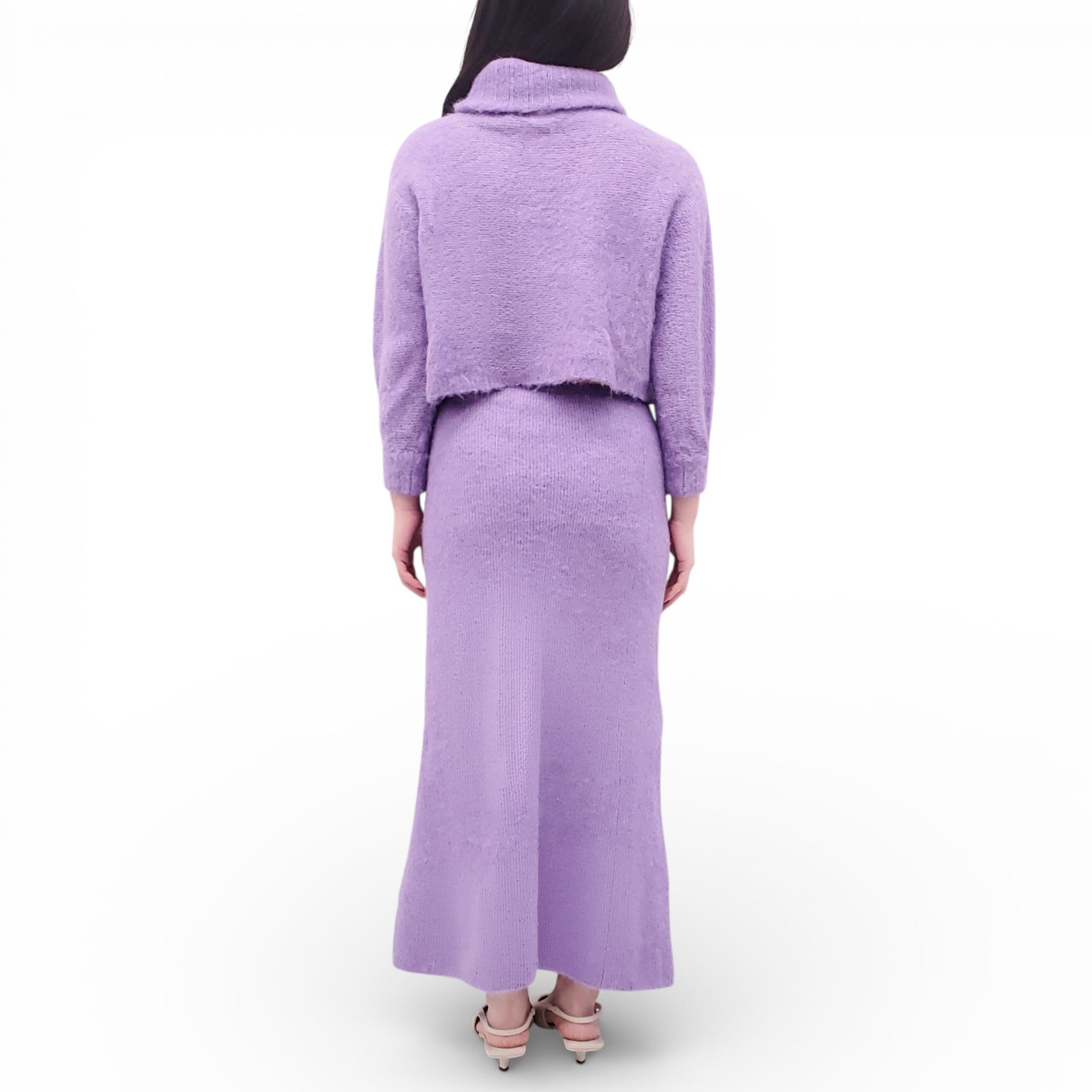 AMERICAN VINTAGE PURPLE KNIT SKIRT SET - SIZE S