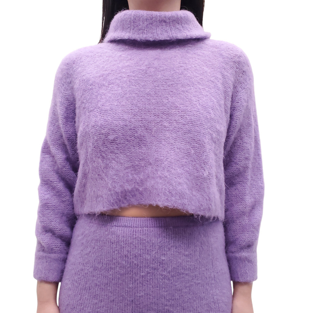 AMERICAN VINTAGE PURPLE KNIT SKIRT SET - SIZE S