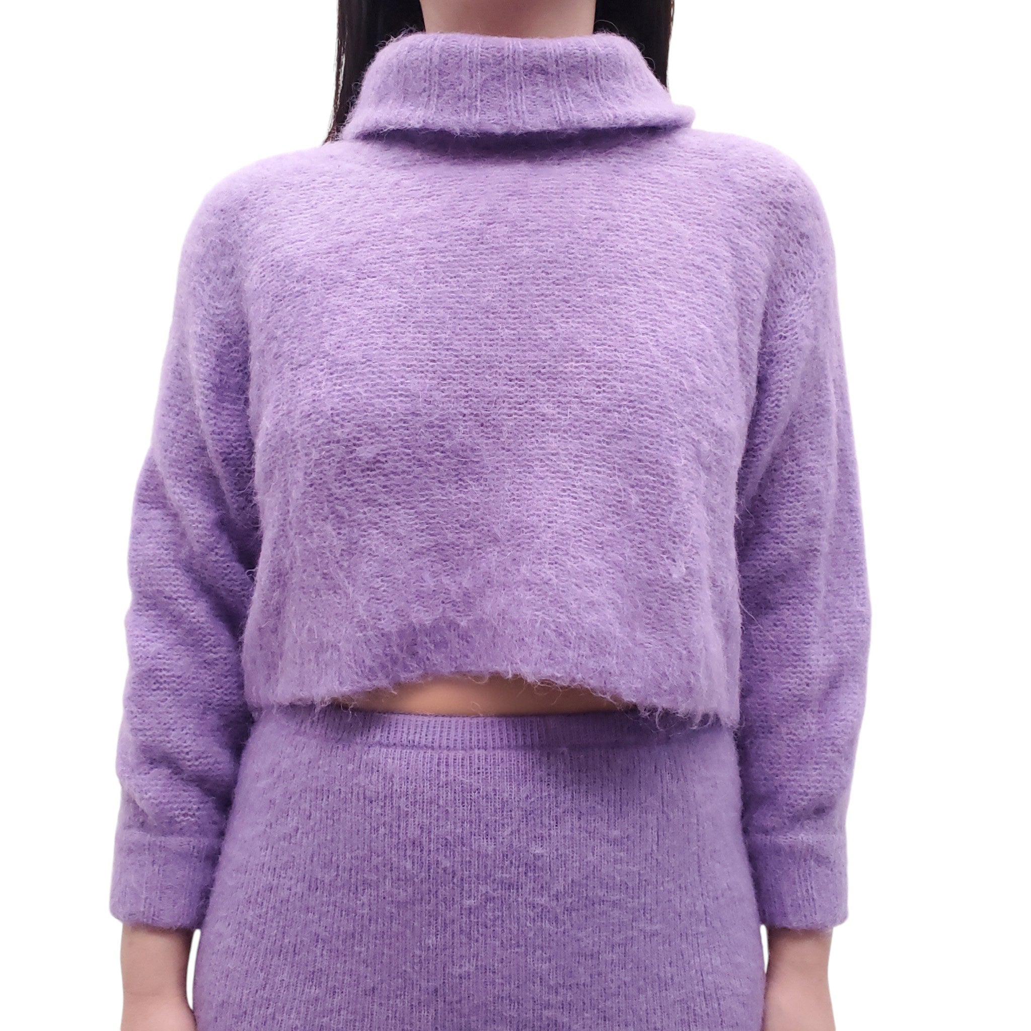 AMERICAN VINTAGE PURPLE KNIT SKIRT SET - SIZE S