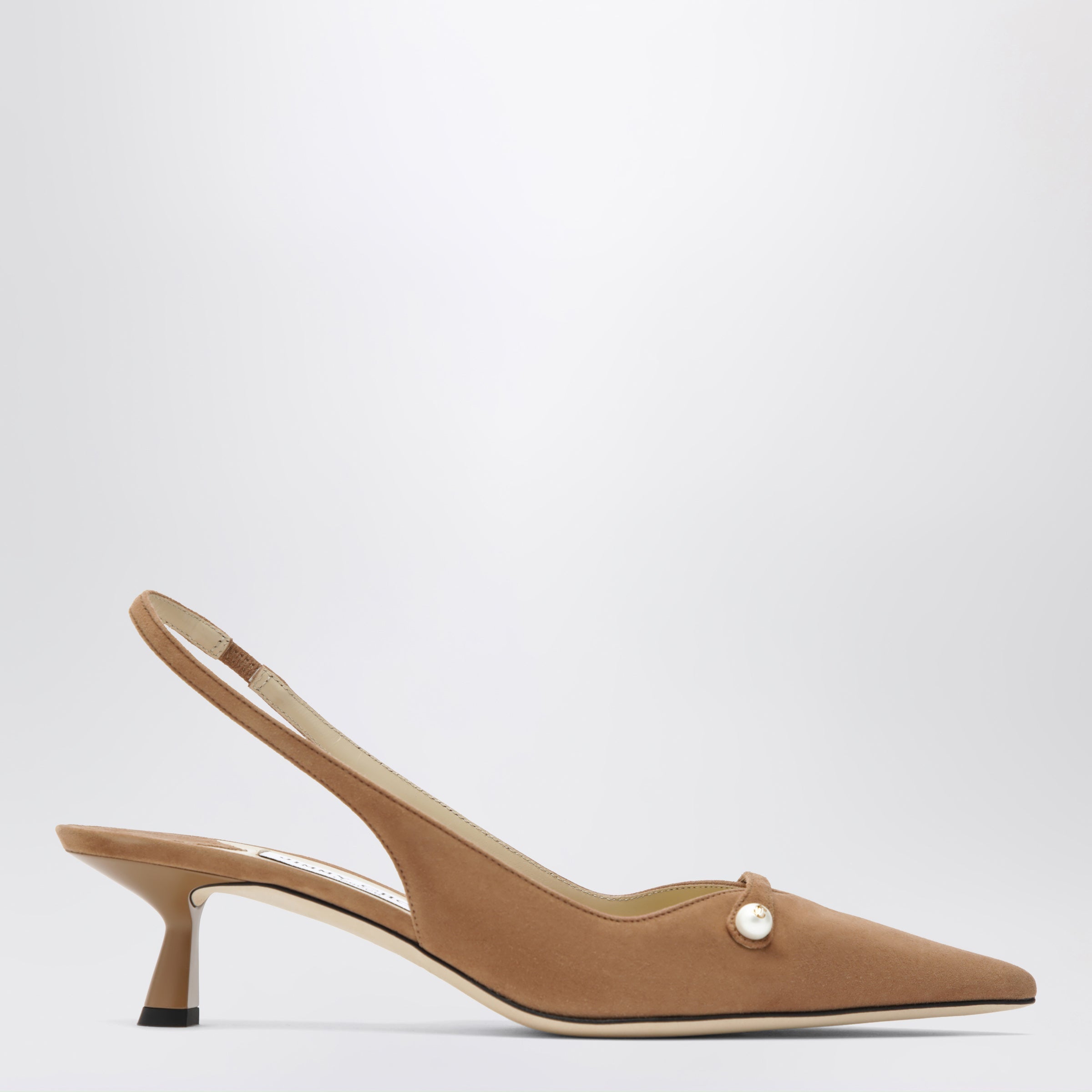 Jimmy Choo Amita 45 Slingbacks In Toffee Suede Women