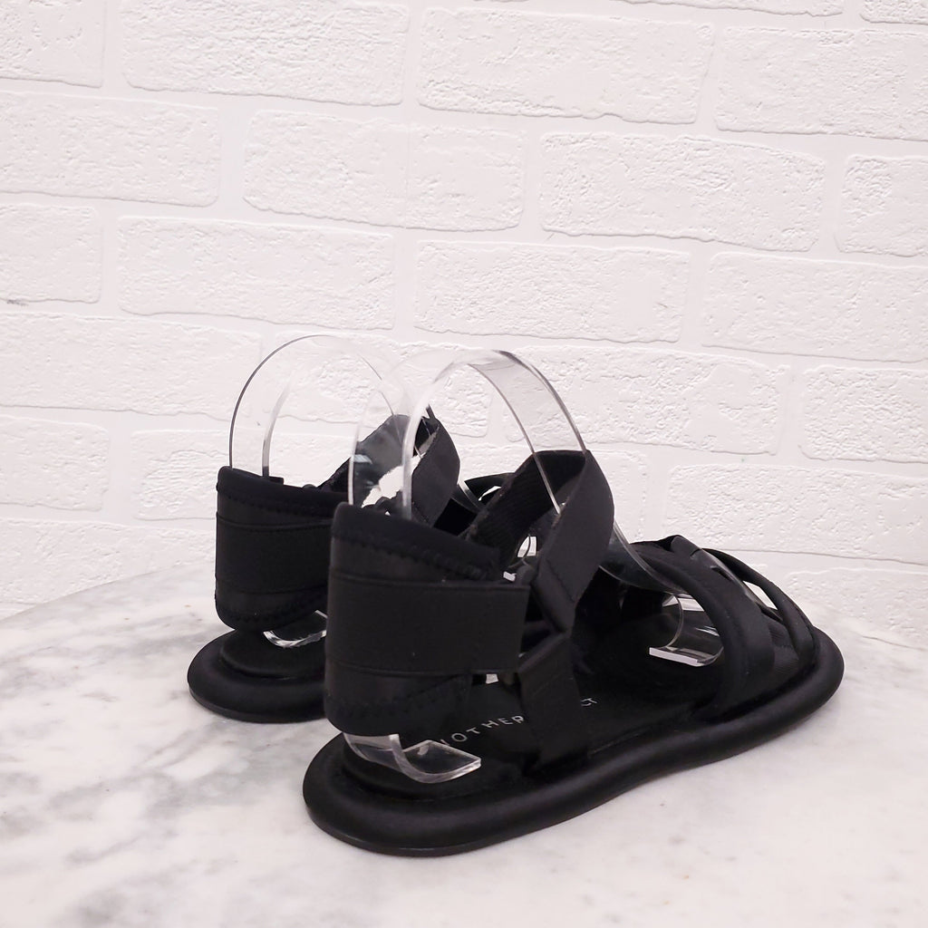 ANOTHER PROJECT BLACK SATIN SANDALS WITH BUCKLE - SIZE 39