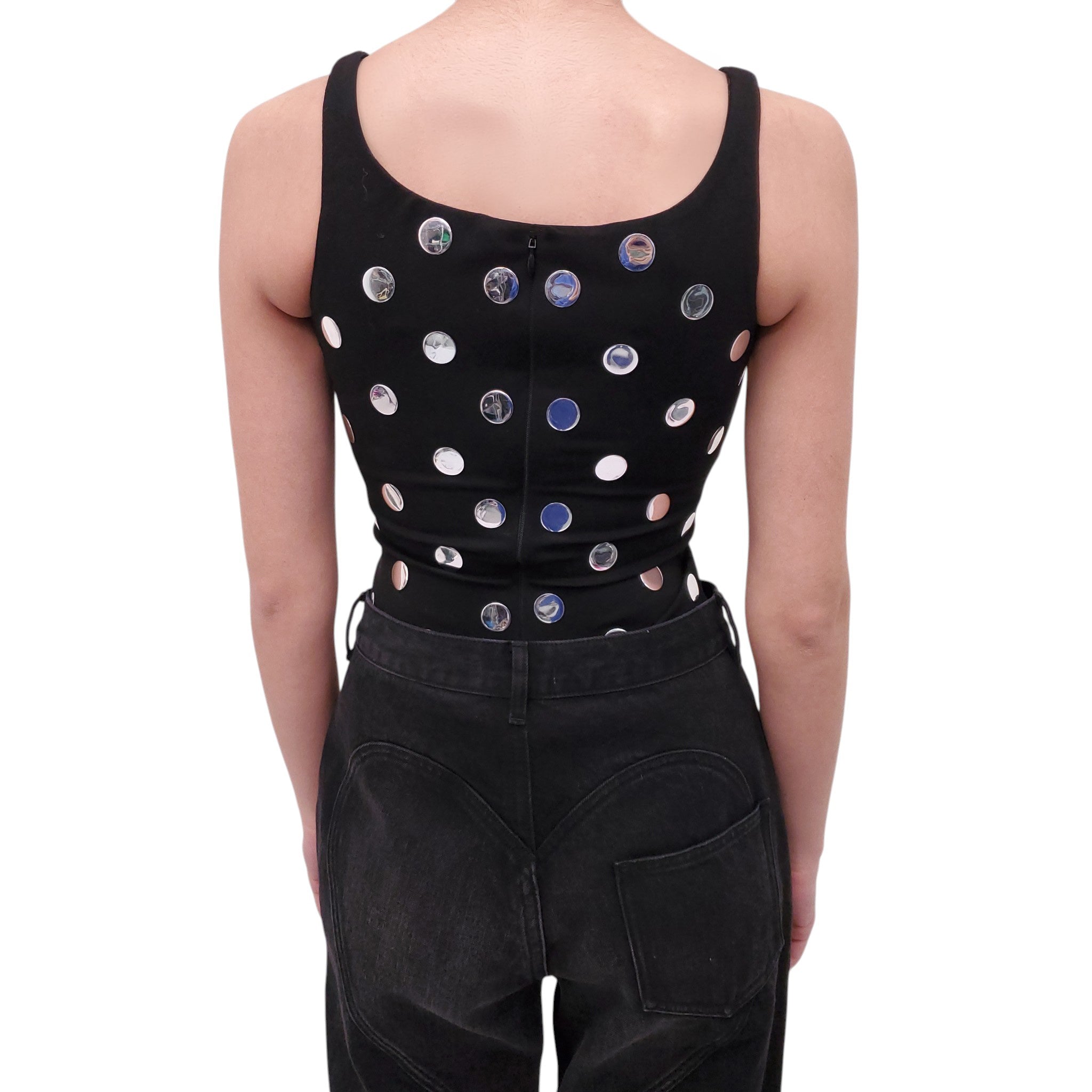 AREA POLKA DOT BODYSUIT - SIZE XS