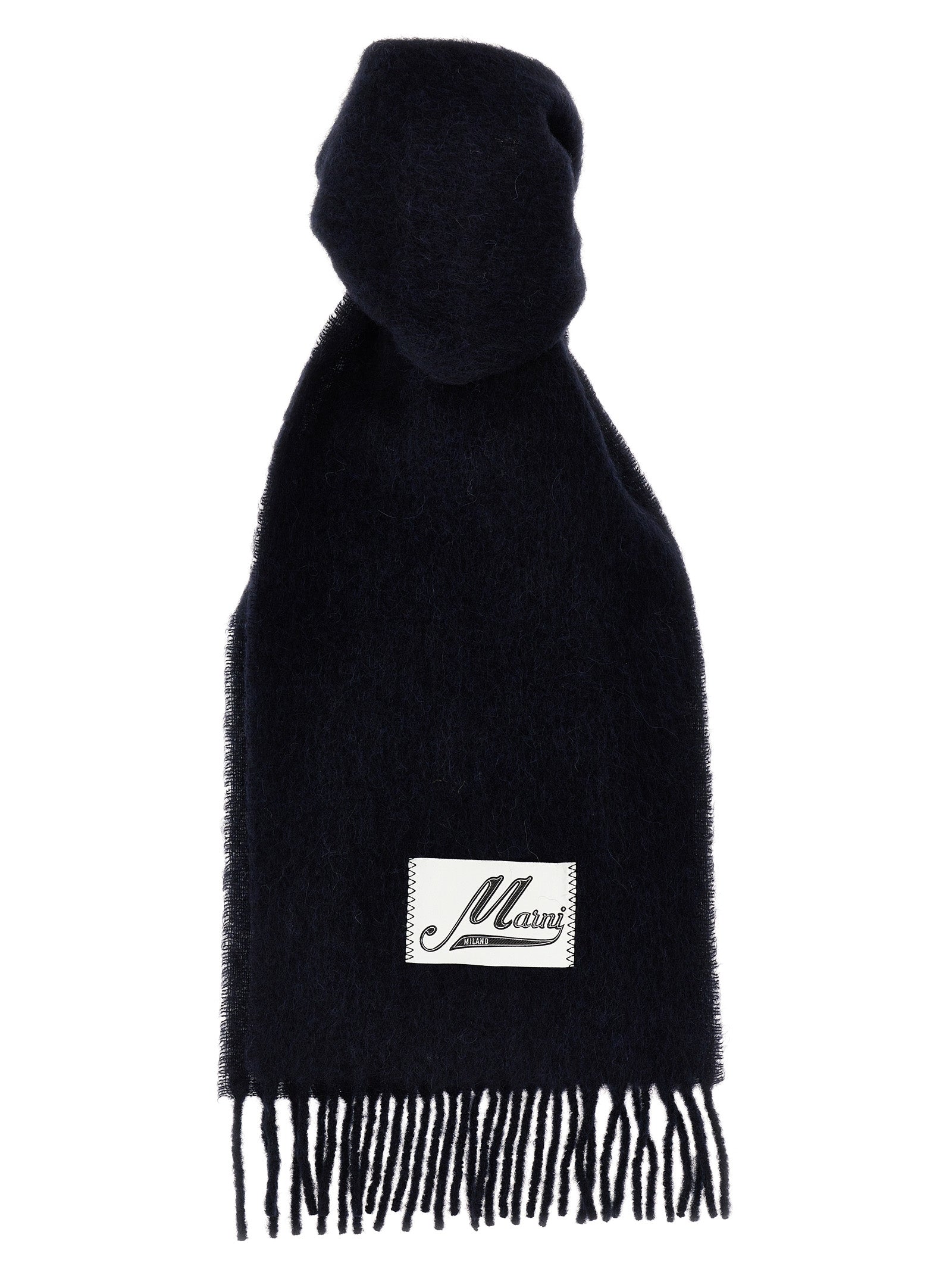 Marni Men Logo Patch Scarf