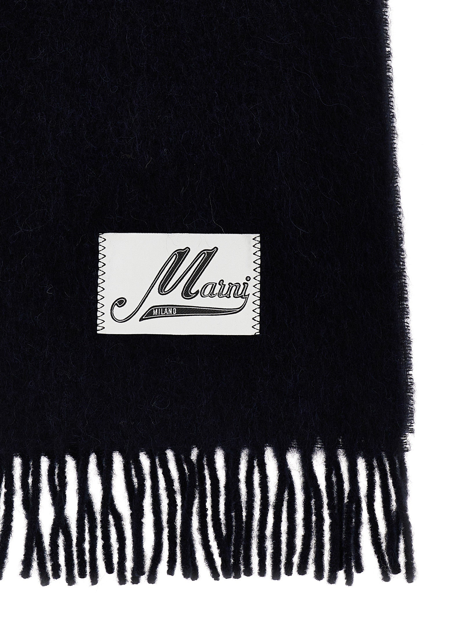 Marni Men Logo Patch Scarf