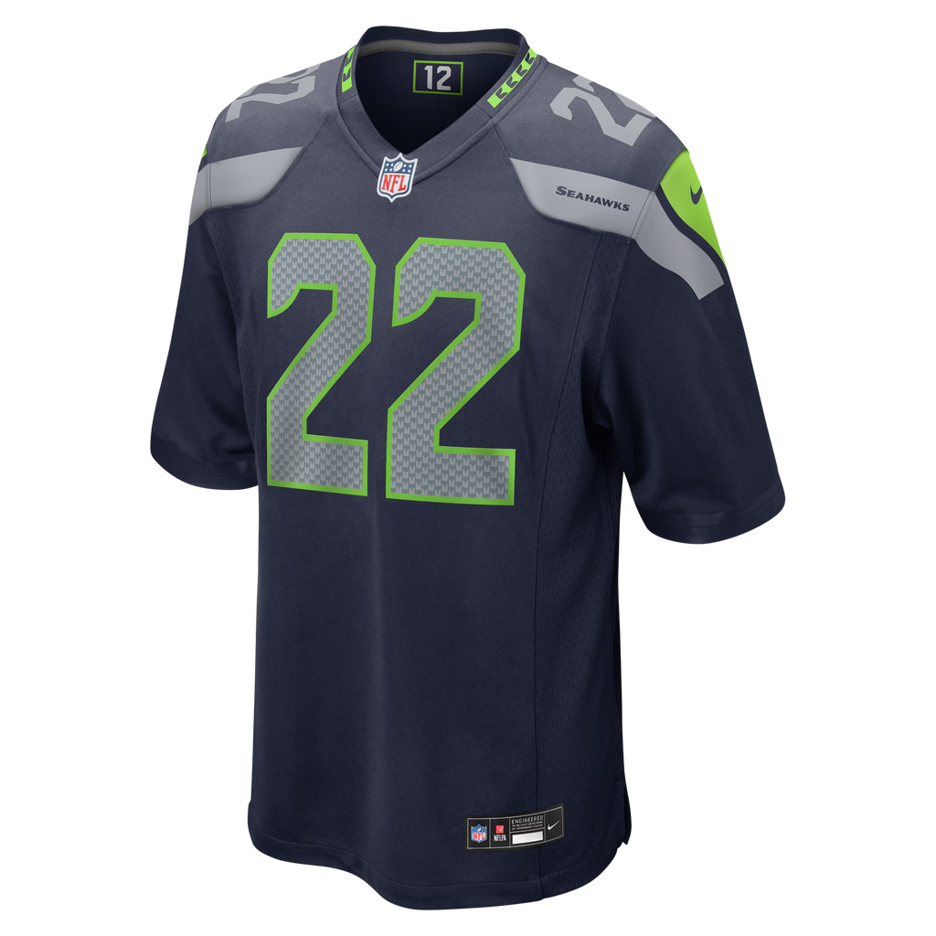 Seattle Seahawks Rashid Shaheed College Navy Team Game Jersey