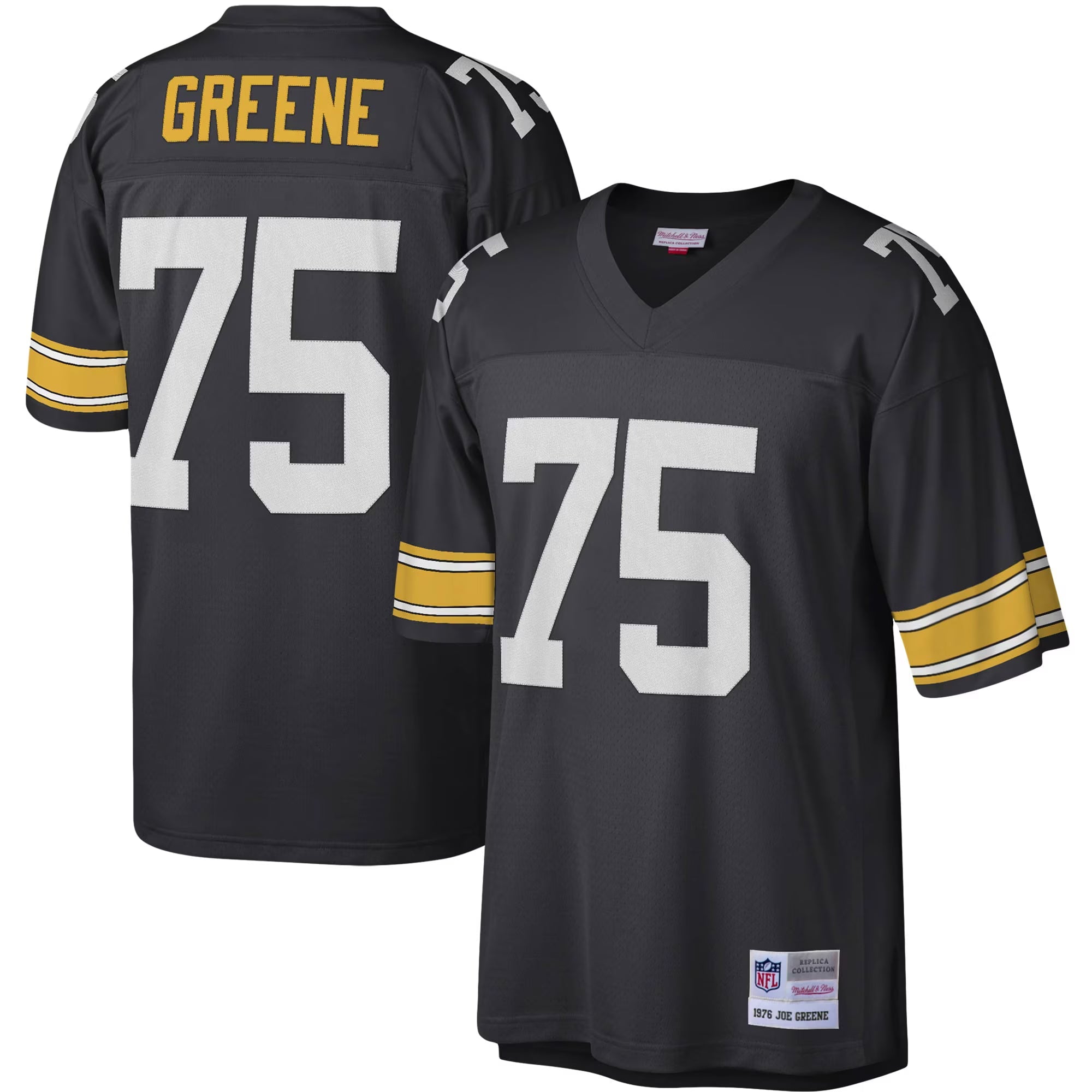 Pittsburgh Steelers Joe Greene Mitchell & Ness Black Legacy Replica Jersey