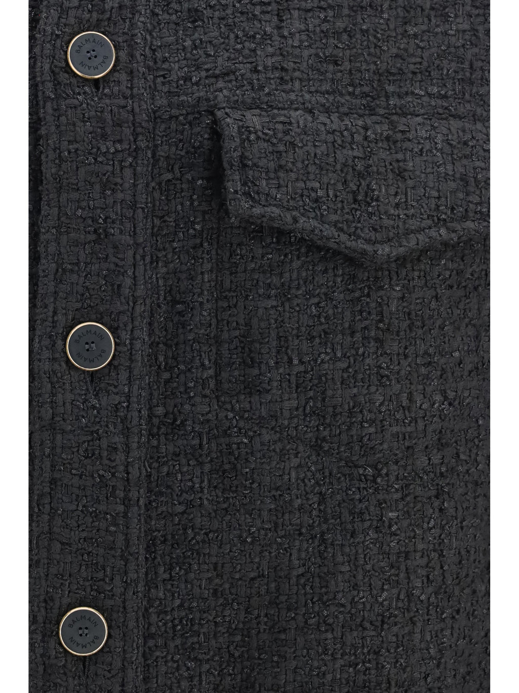 Balmain Men Tweed Buttoned Jacket